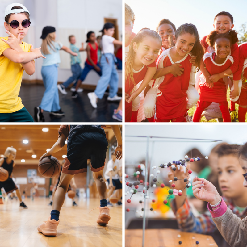 Students participating in extracurricular activities