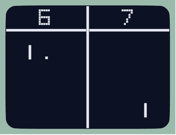 Computer Tennis Retro Pong Video Game