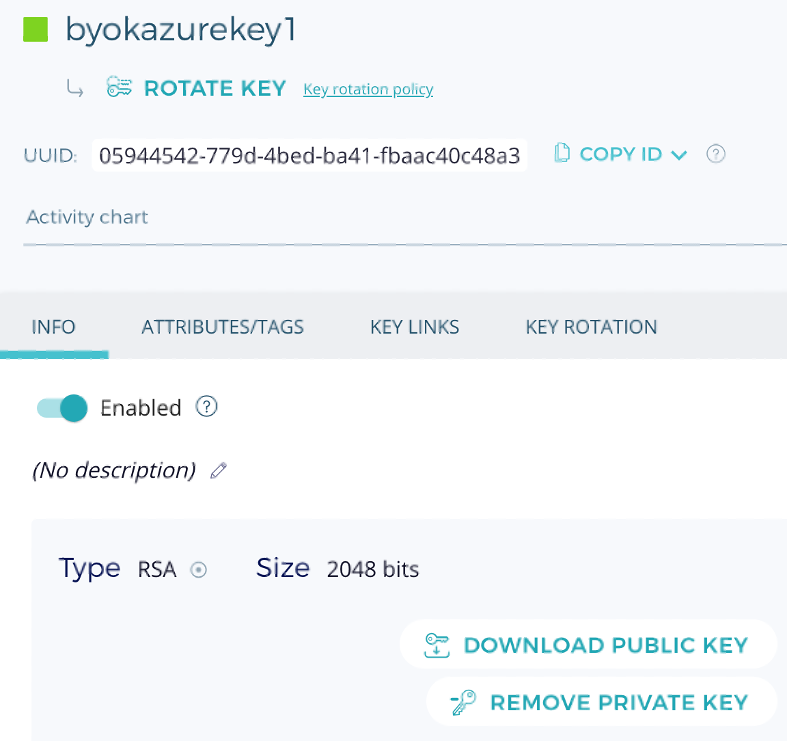 create an asymmetric RSA key on Fortanix