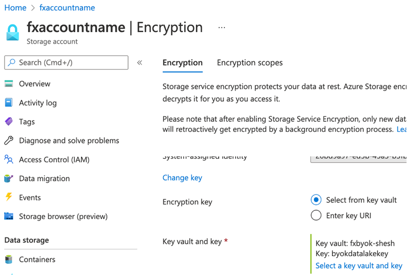 enable encryption