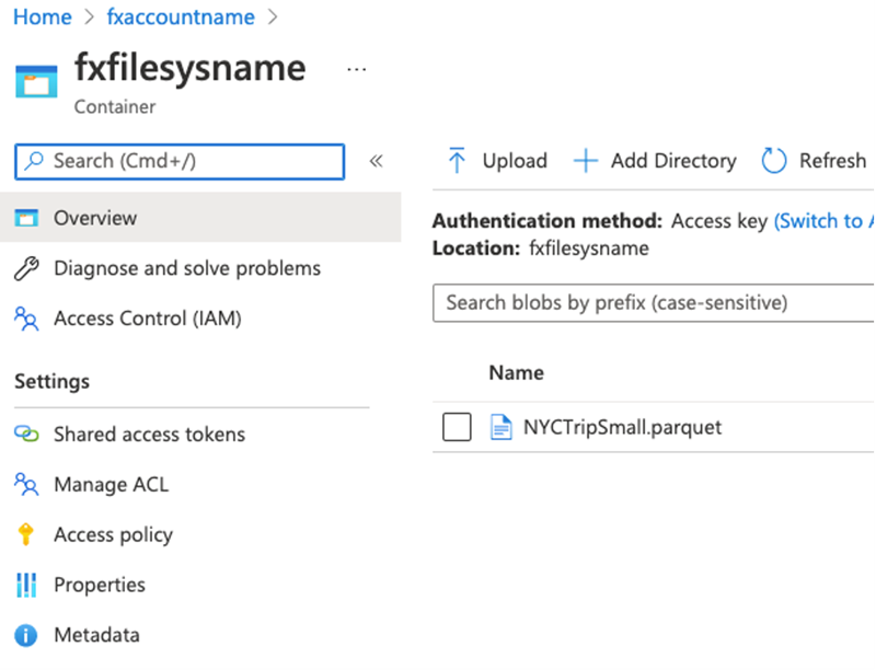 link the Azure Data Lake Storage Gen2