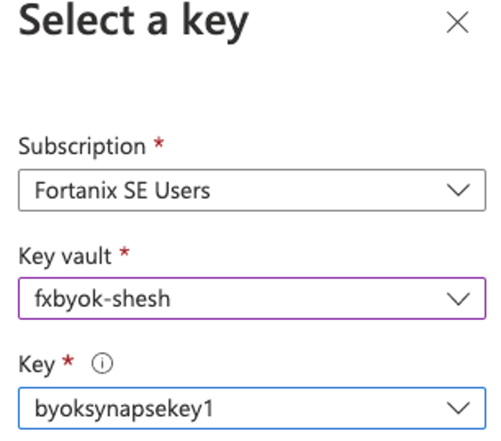 select a key