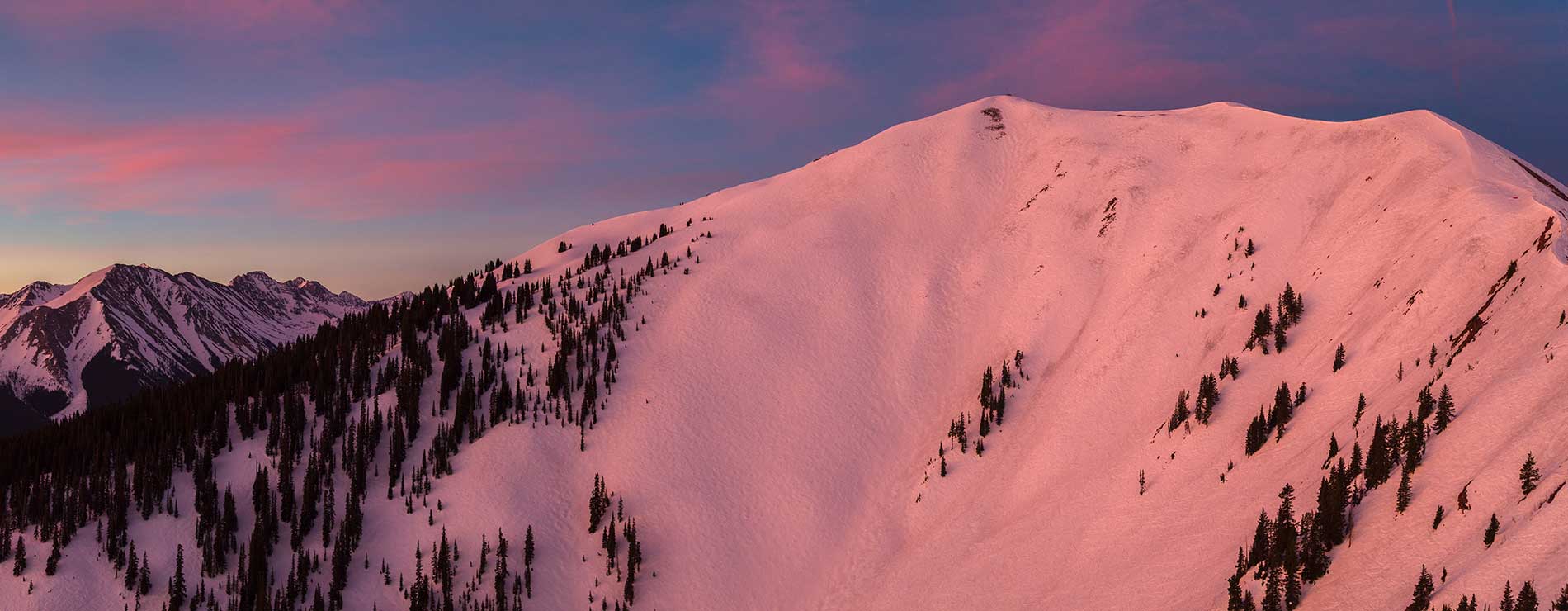 pink sunset aspen snowmass