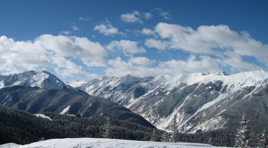 aspen mountains high elevation view