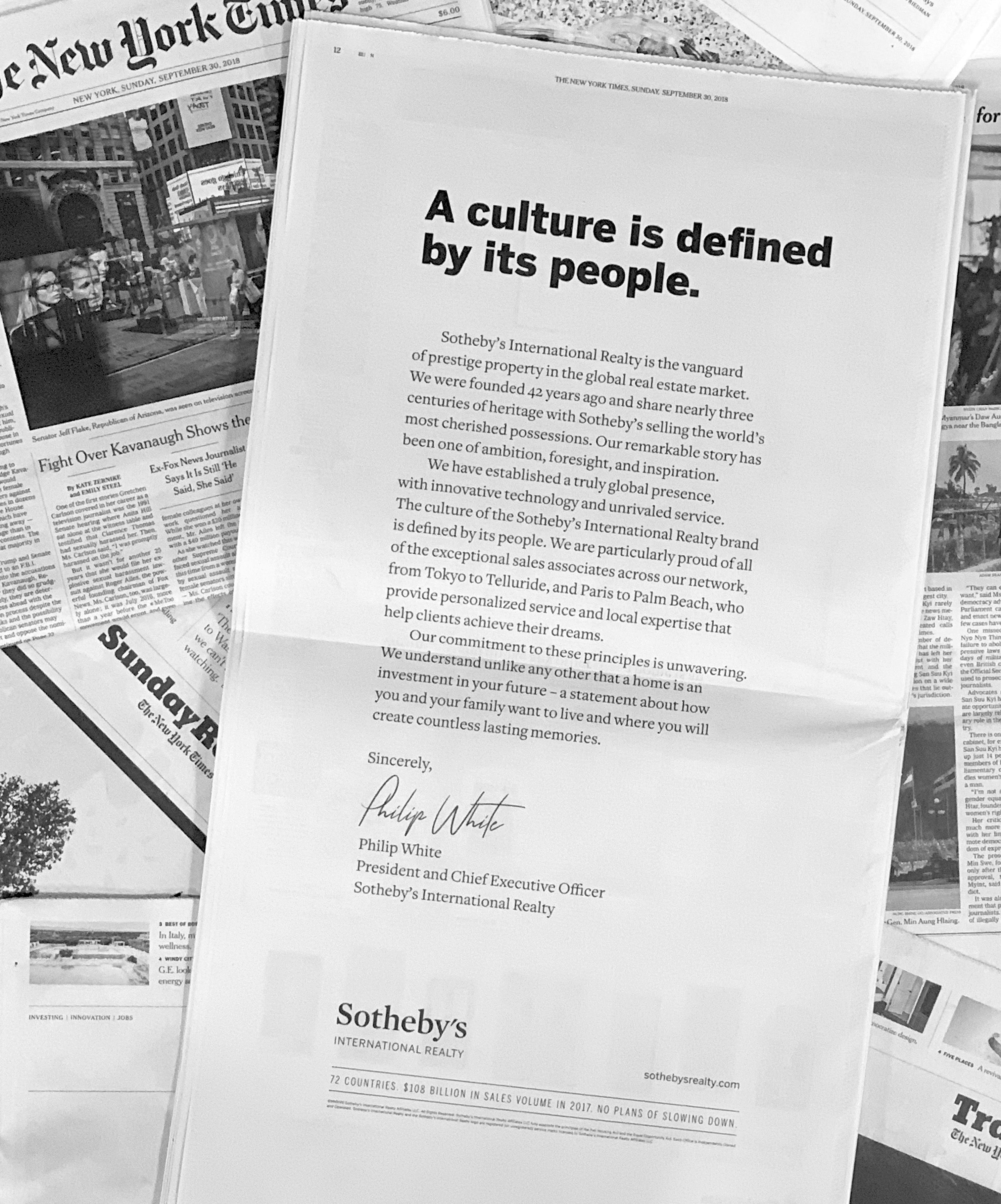 sothebys letter from president