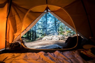 tent with view of trees