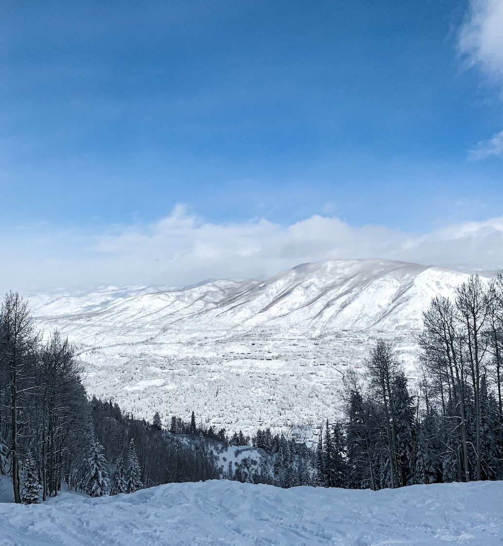 view from on top of aspen snowmass