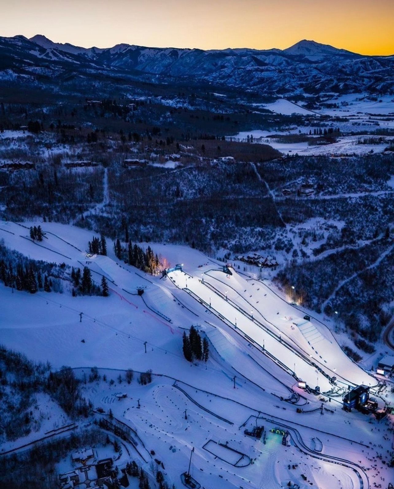 xgames halfpipe with sunset