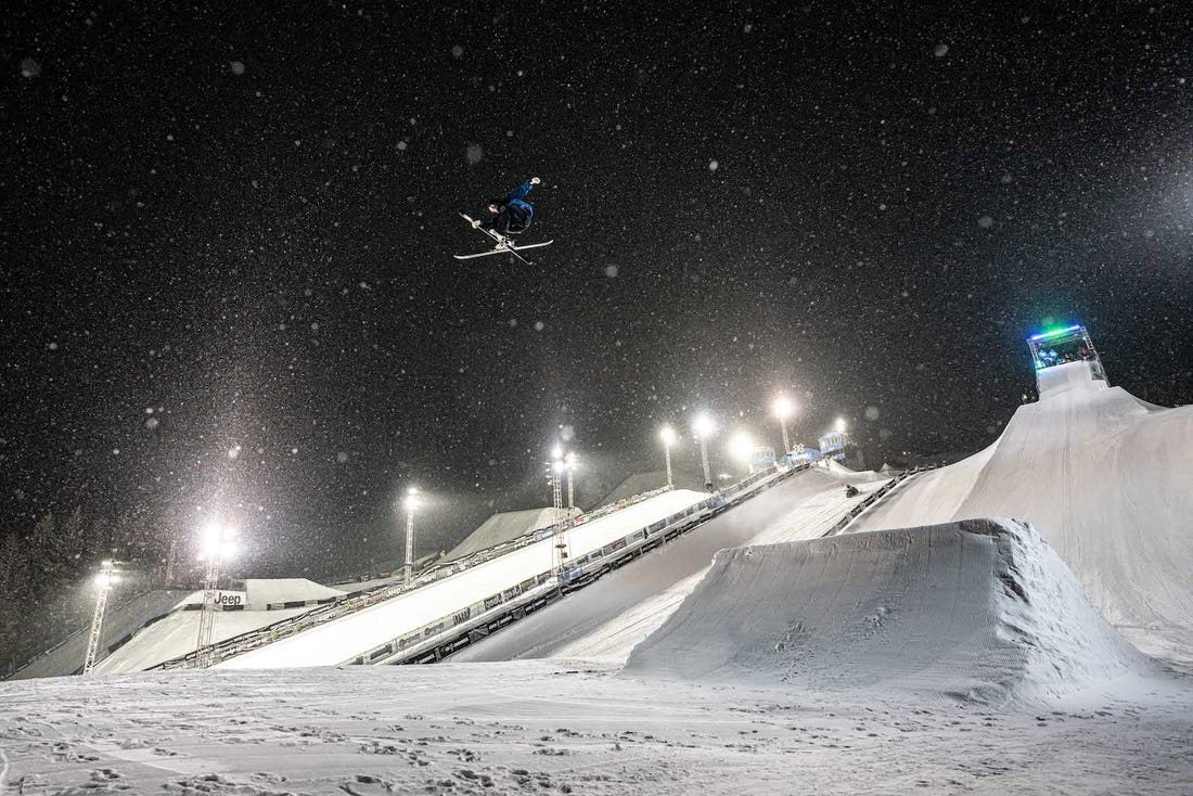 xgames skiier doing trick 2021