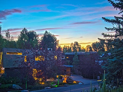 Chris Klug Aspen Realtor Sold Aspen Home at dusk