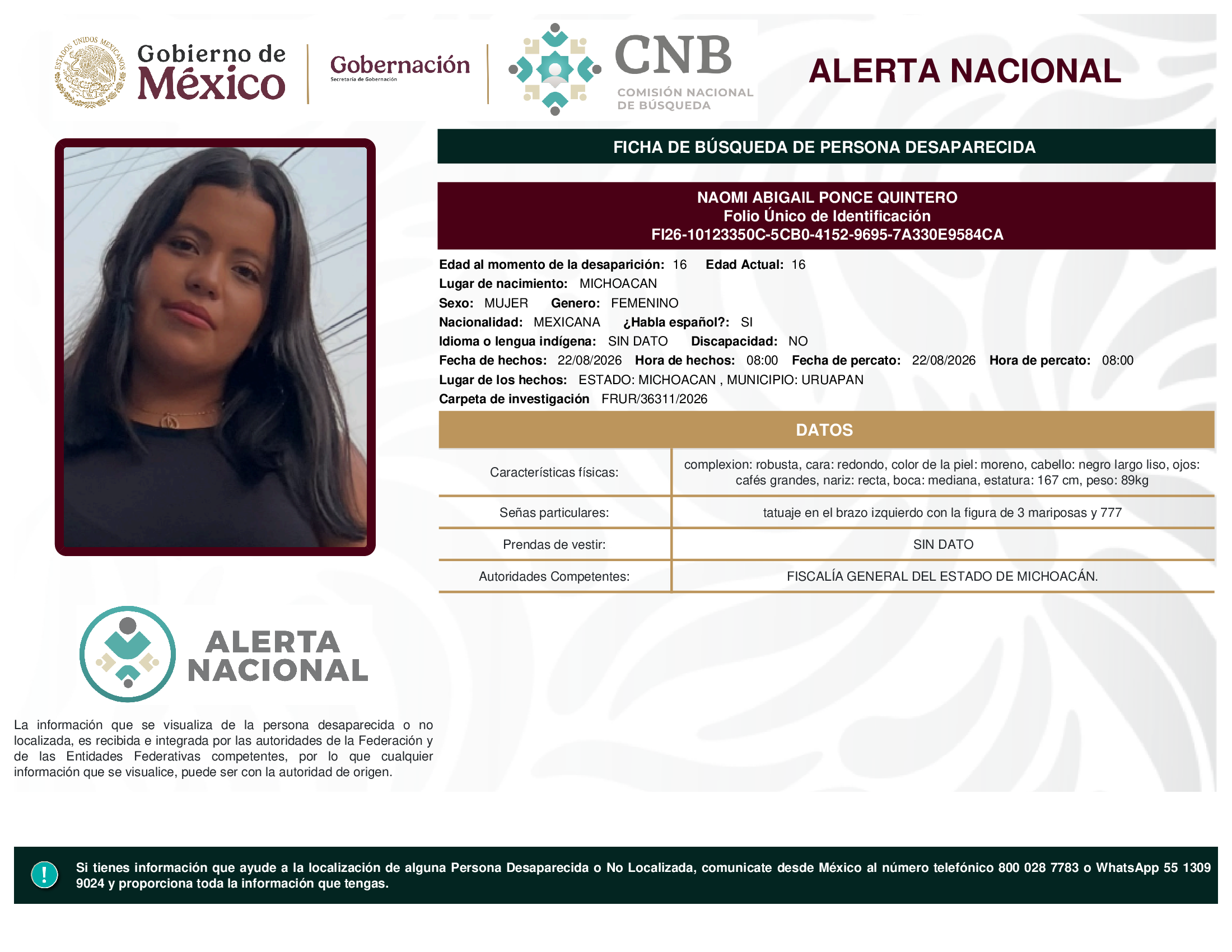 NAOMI ABIGAIL PONCE QUINTERO