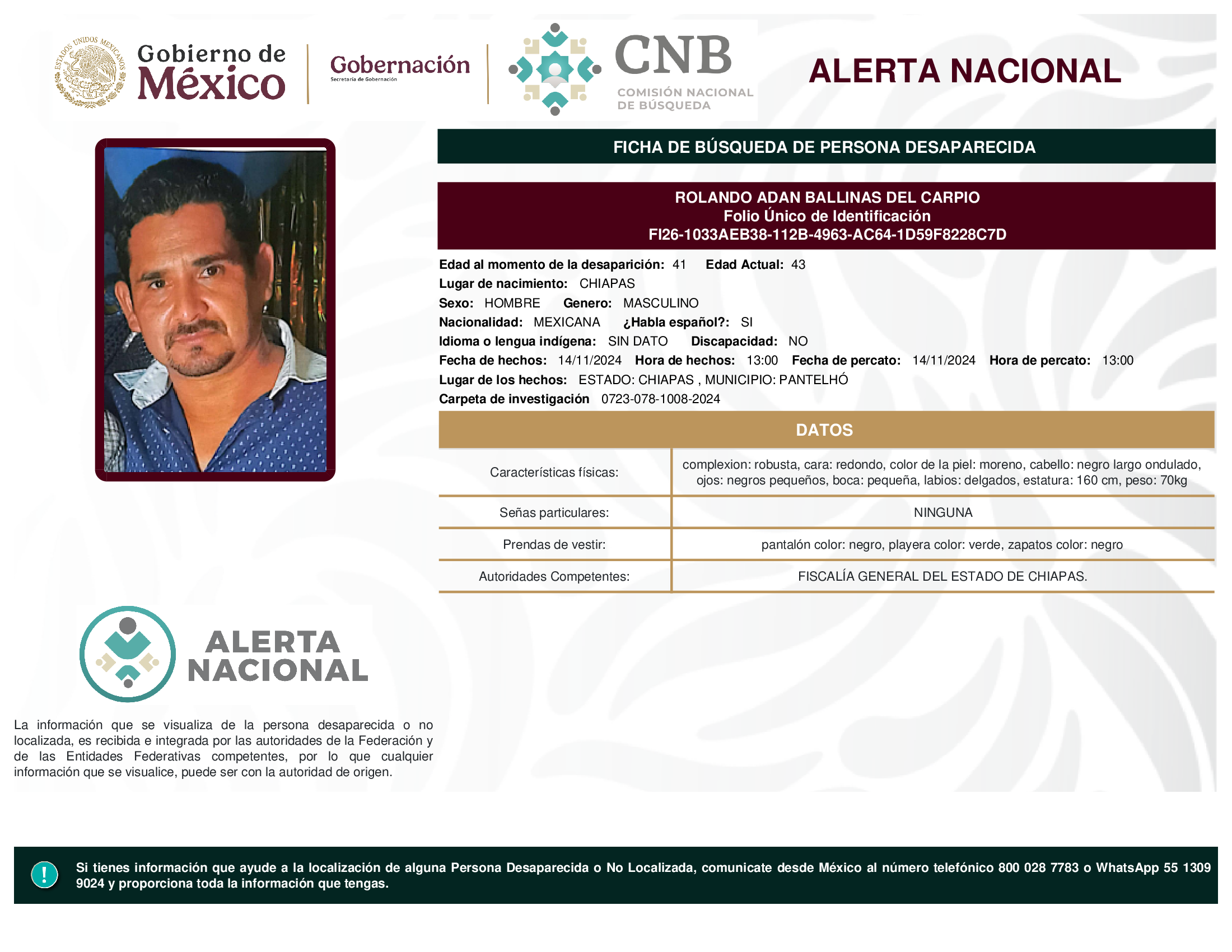 ROLANDO ADAN BALLINAS DEL CARPIO