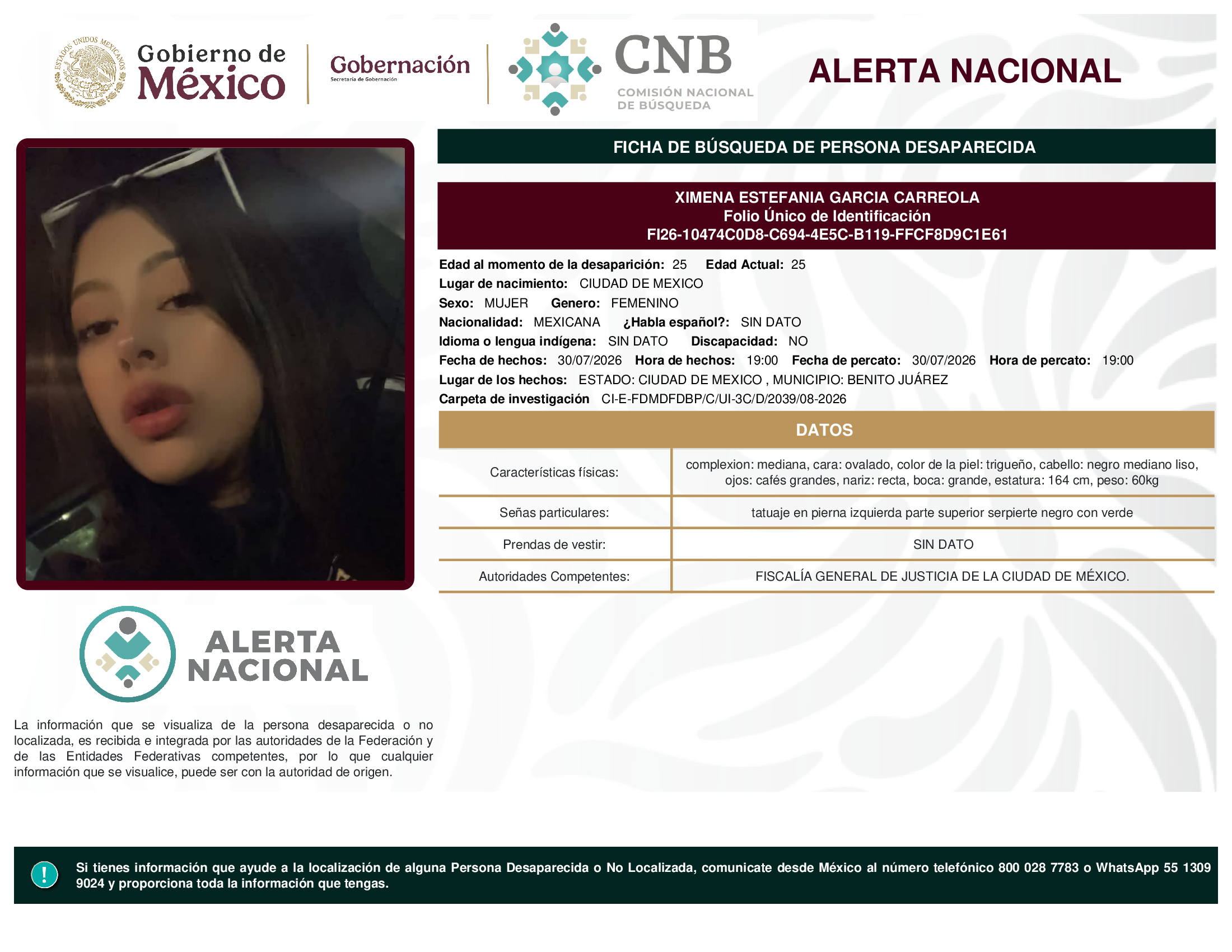 XIMENA ESTEFANIA GARCIA CARREOLA