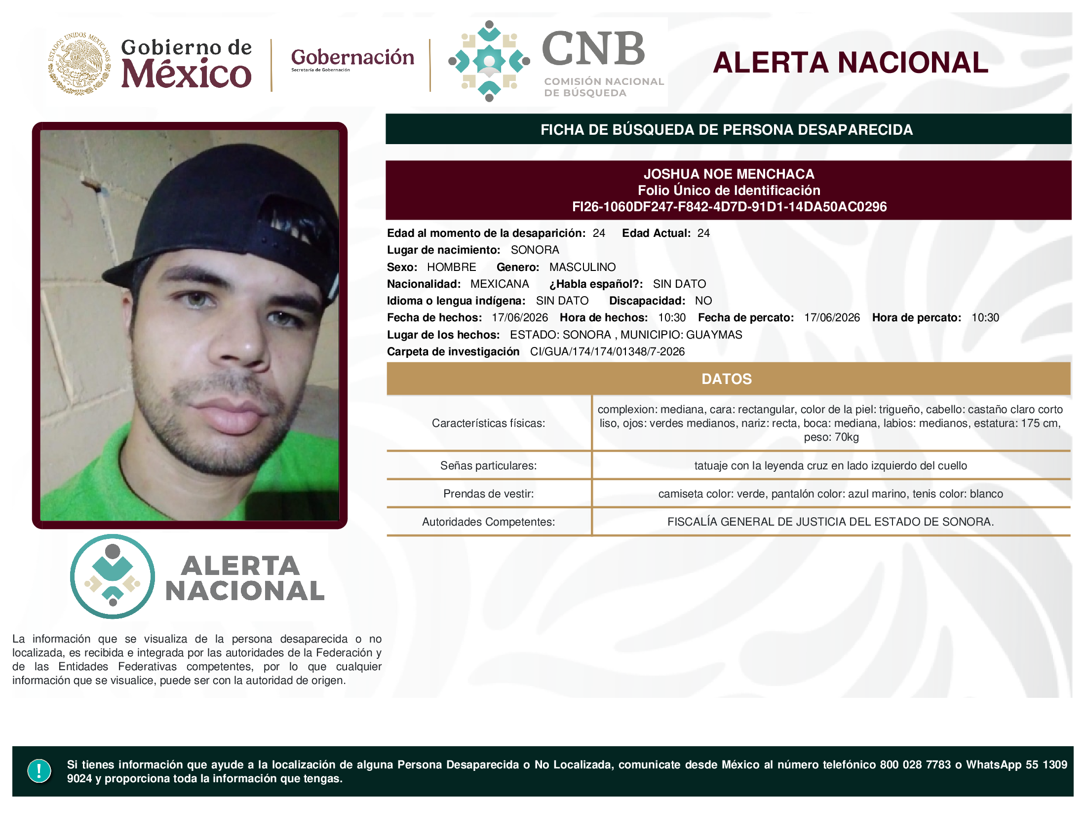 JOSHUA NOE MENCHACA