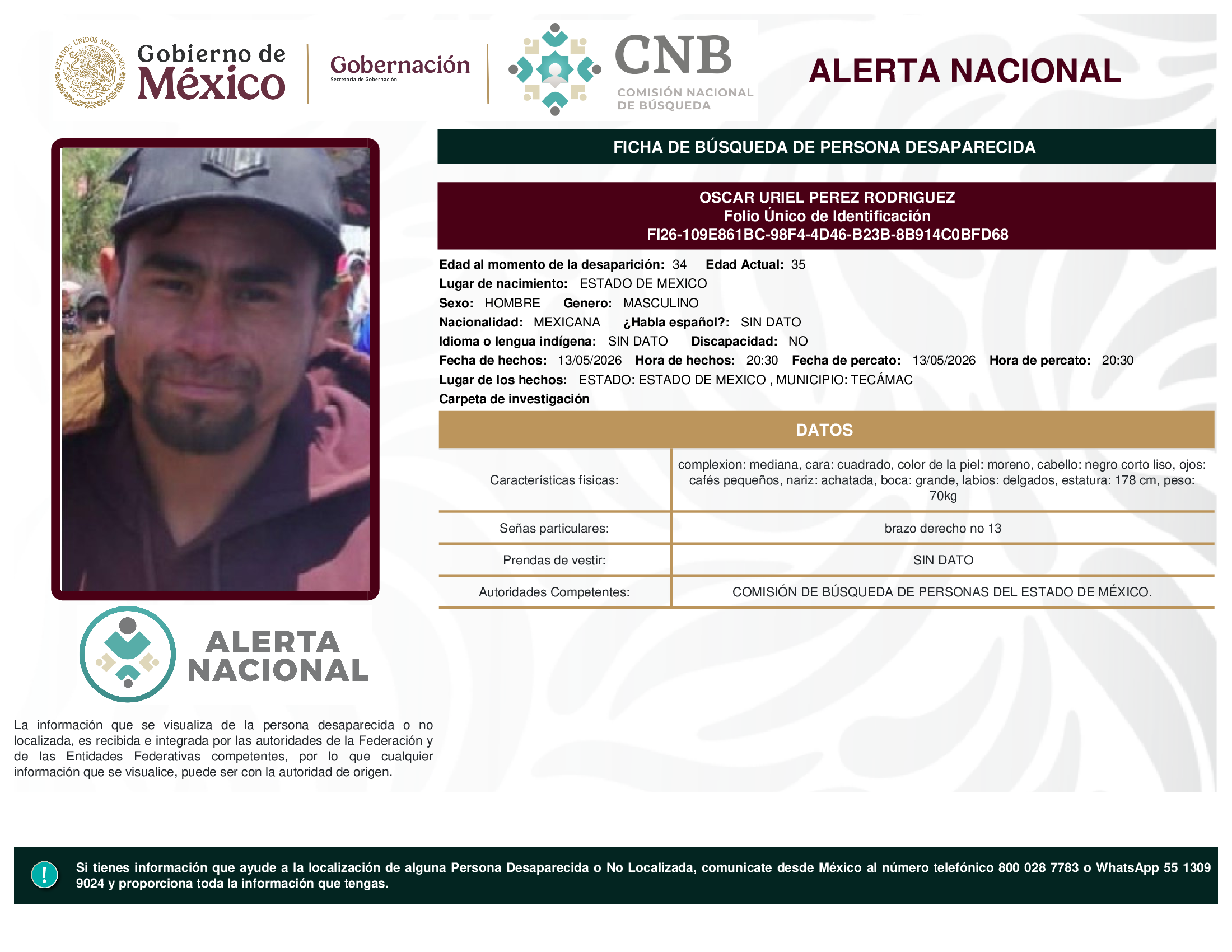 OSCAR URIEL PEREZ RODRIGUEZ