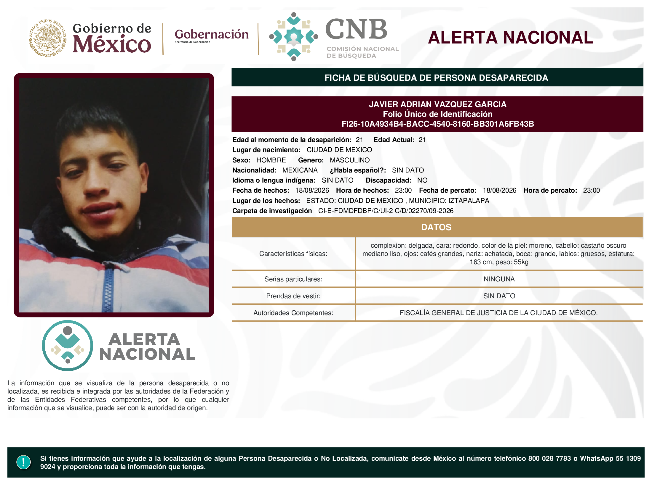 JAVIER ADRIAN VAZQUEZ GARCIA