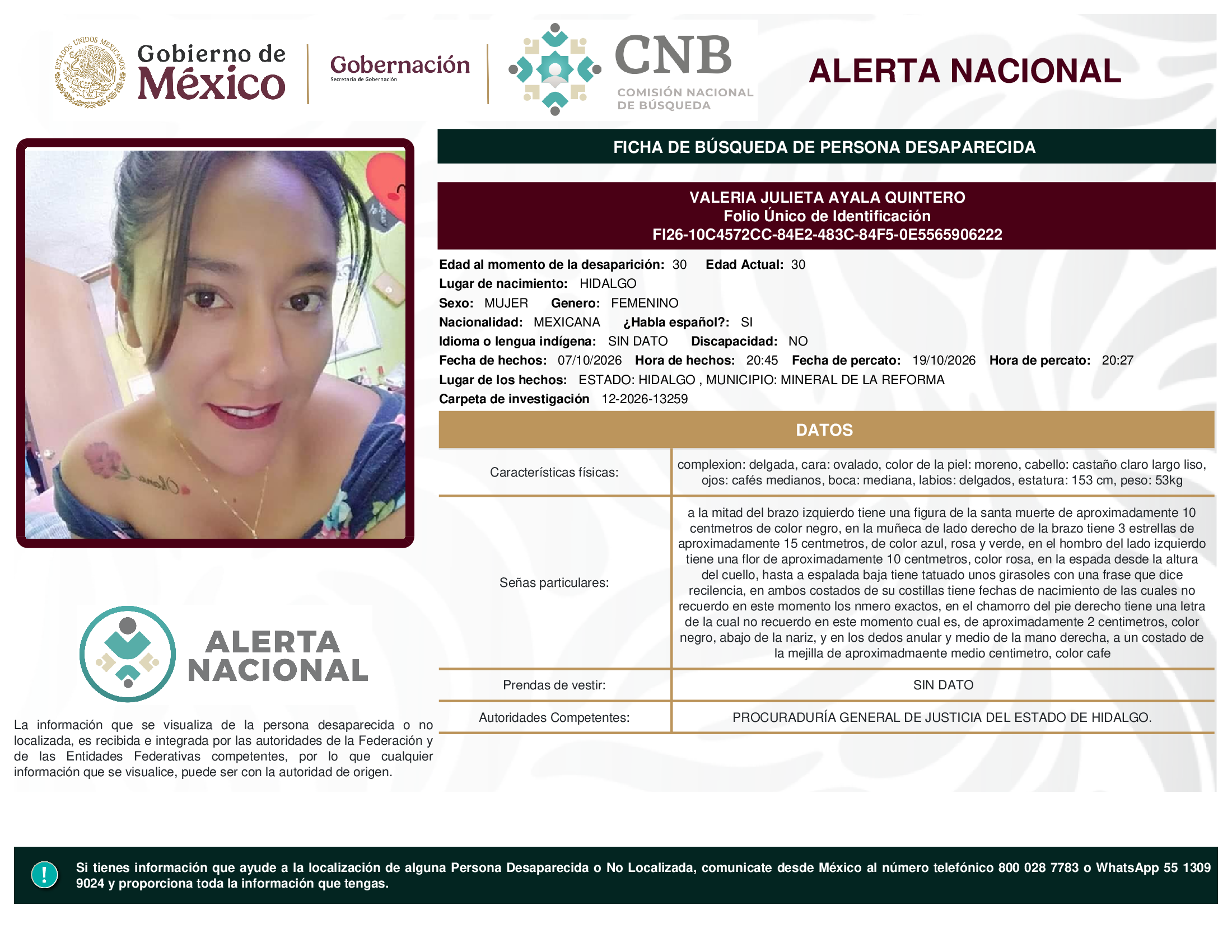 VALERIA JULIETA AYALA QUINTERO