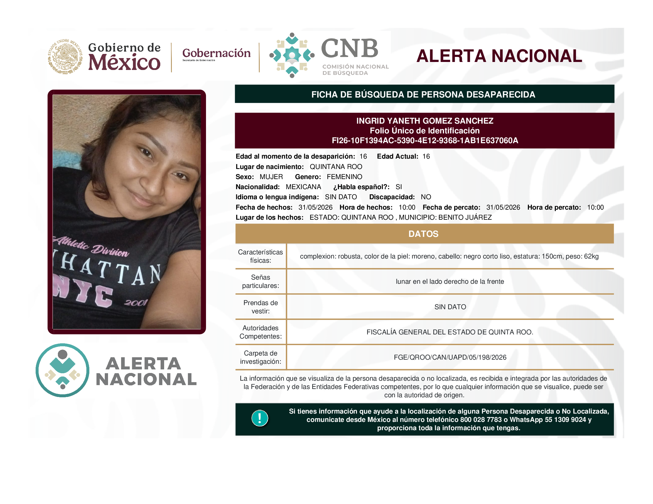 INGRID YANETH GOMEZ SANCHEZ