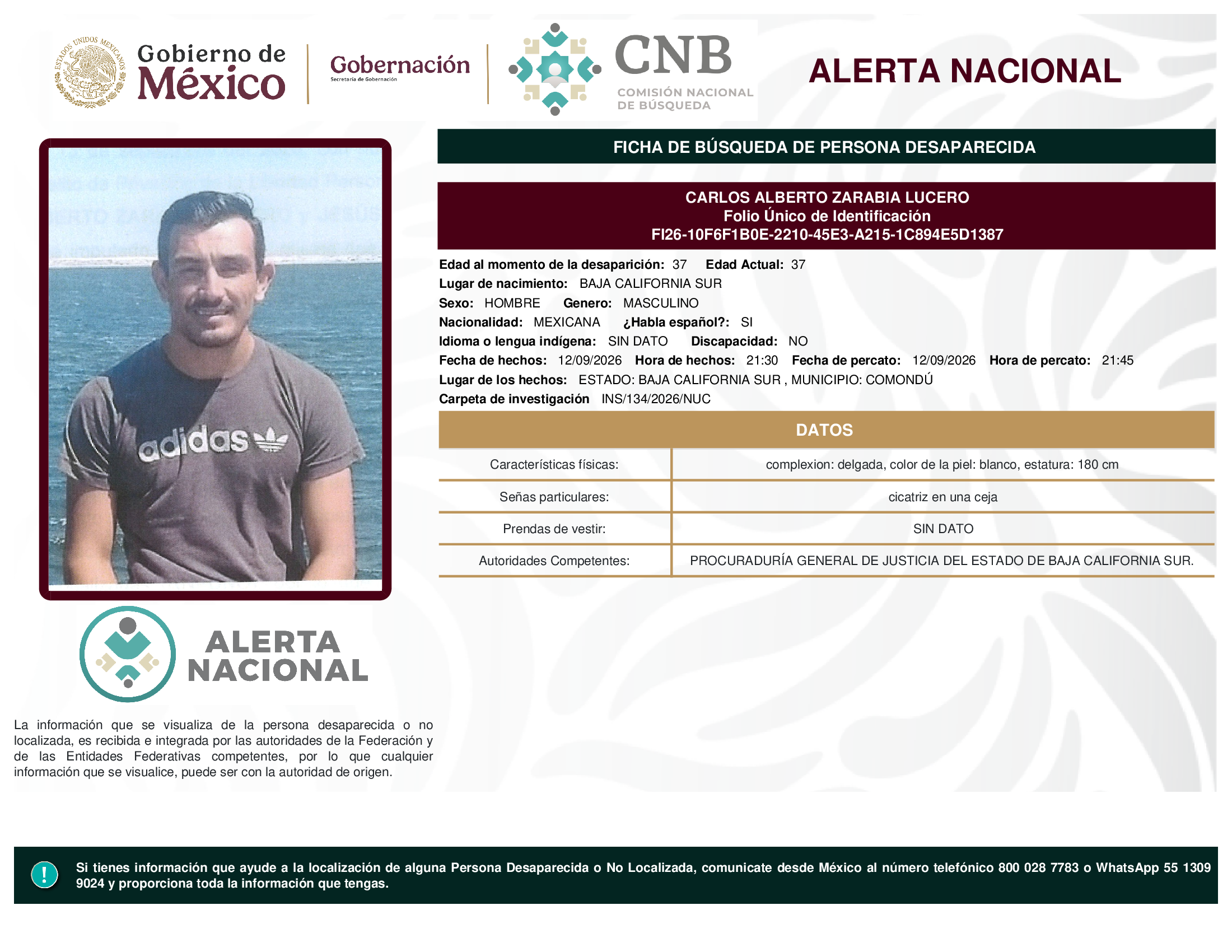 CARLOS ALBERTO ZARABIA LUCERO