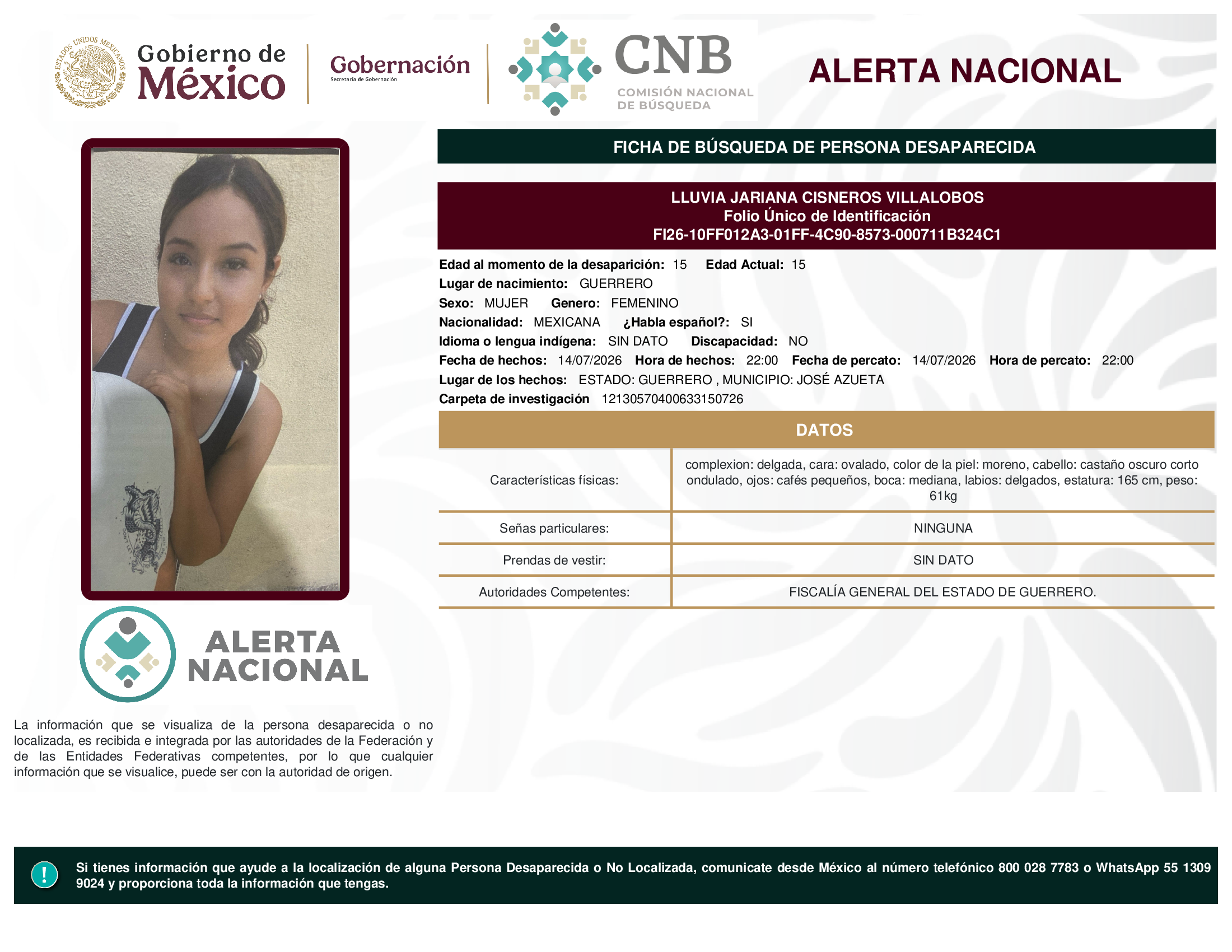 LLUVIA JARIANA CISNEROS VILLALOBOS
