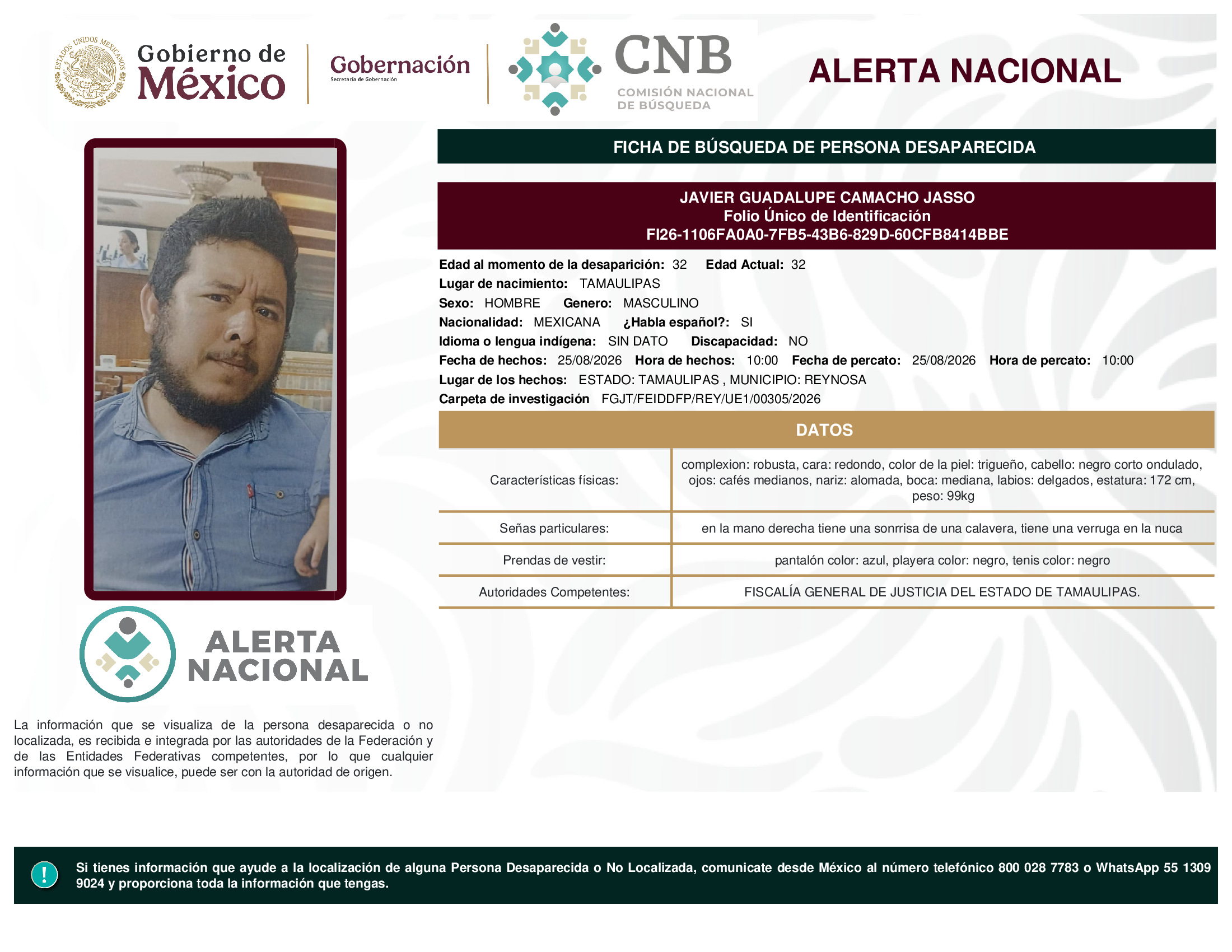 JAVIER GUADALUPE CAMACHO JASSO