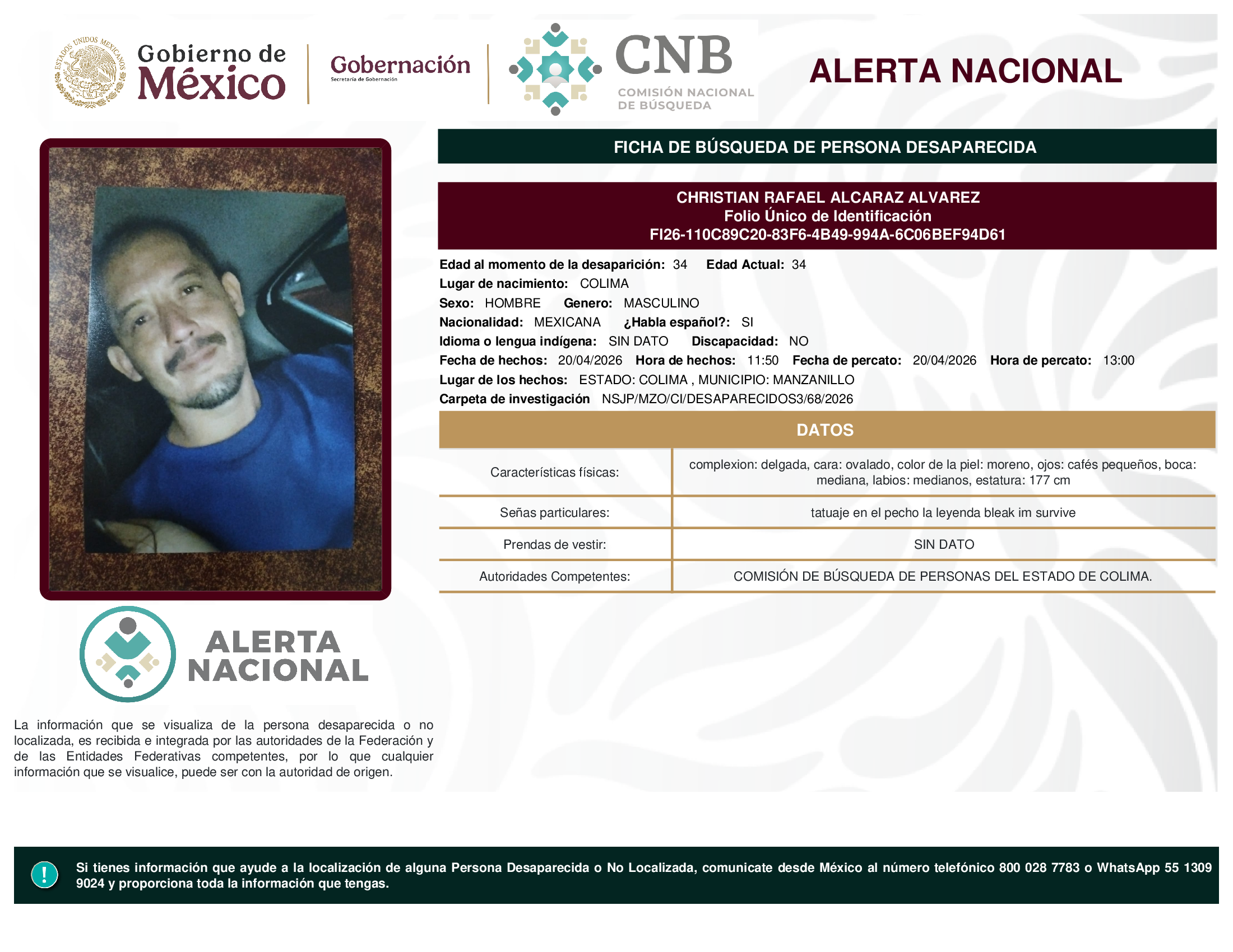 CHRISTIAN RAFAEL ALCARAZ ALVAREZ