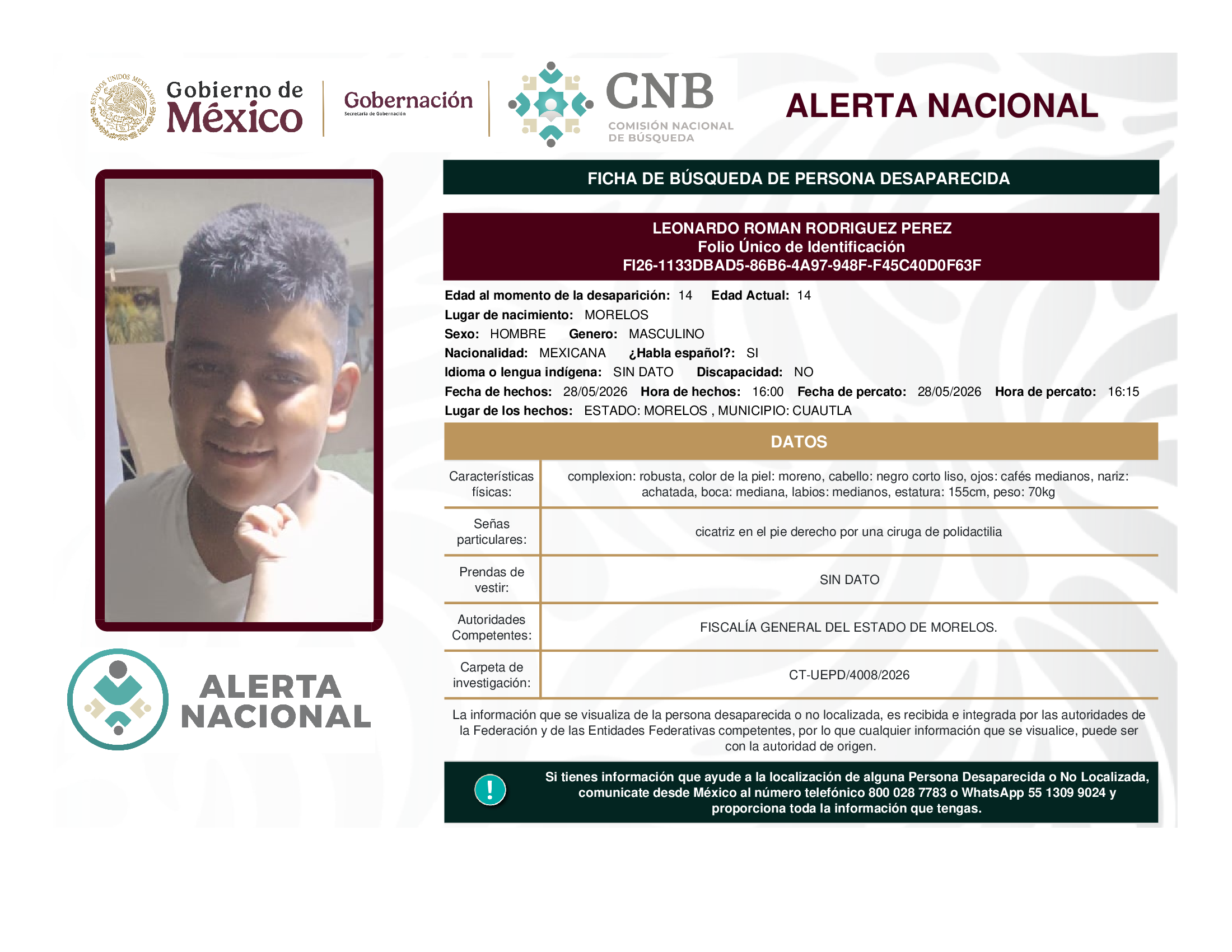 LEONARDO ROMAN RODRIGUEZ PEREZ
