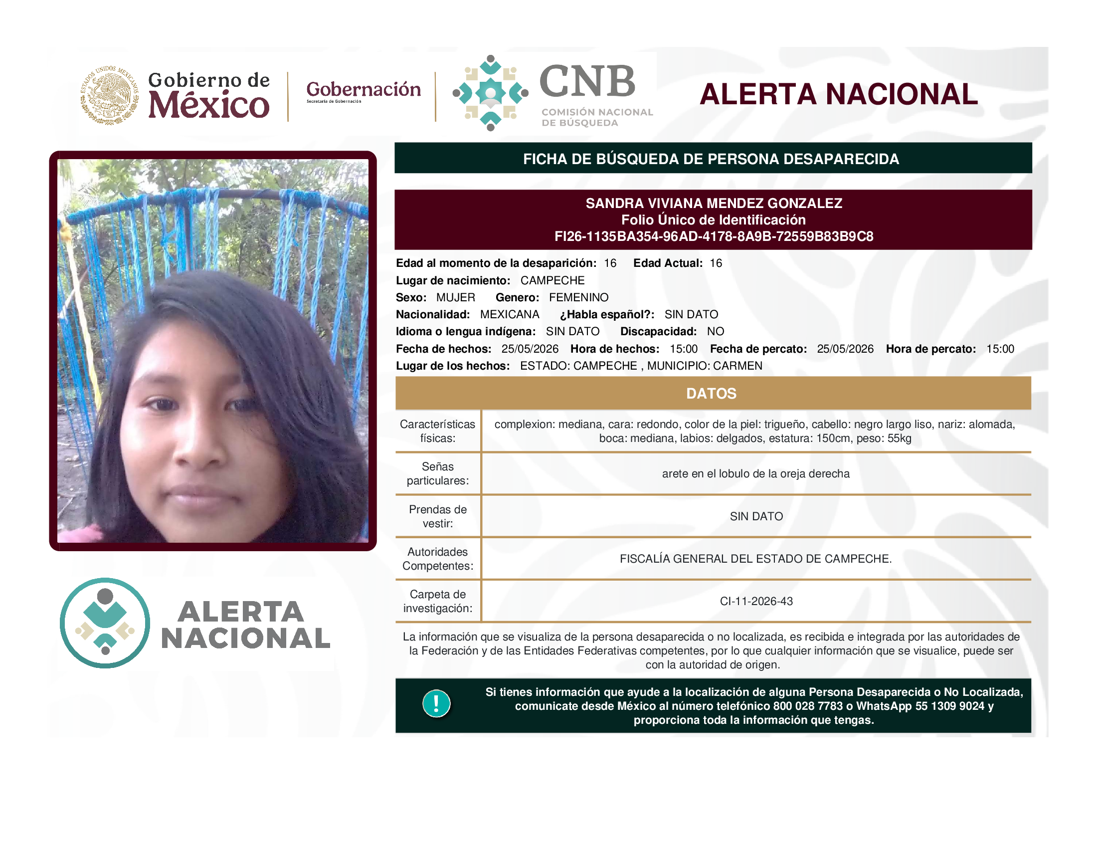 SANDRA VIVIANA MENDEZ GONZALEZ