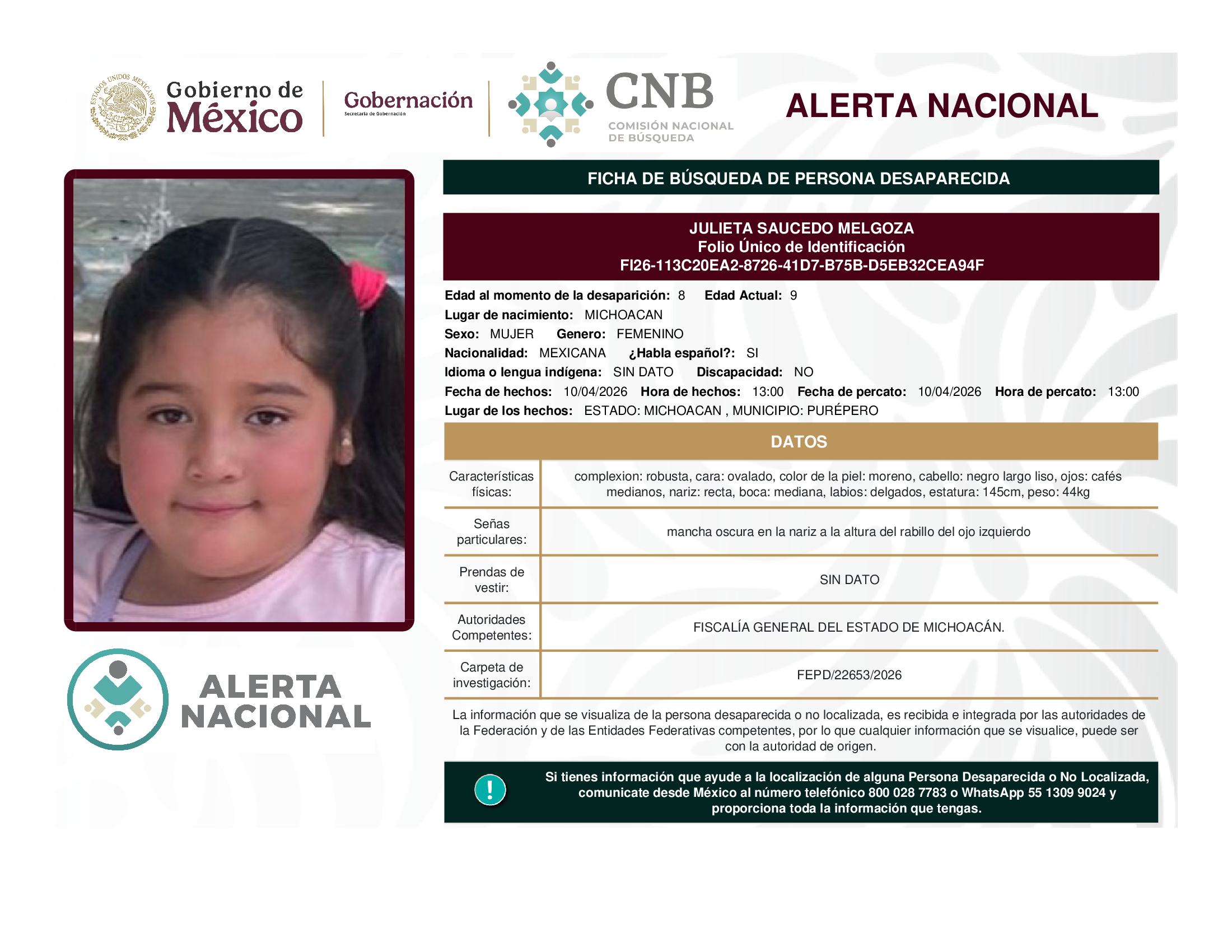 JULIETA SAUCEDO MELGOZA