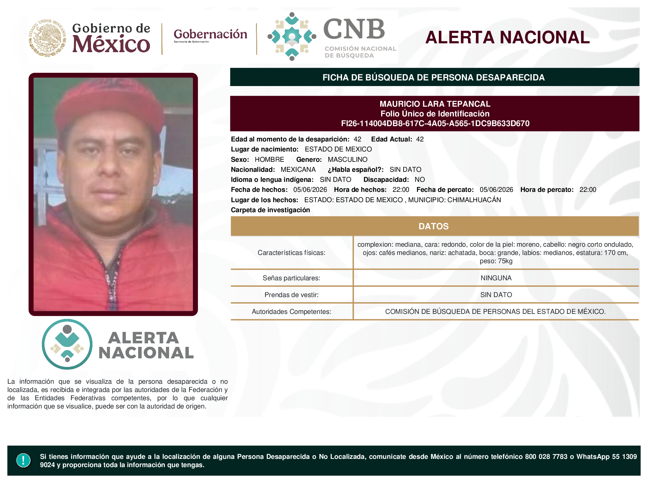 MAURICIO LARA TEPANCAL
