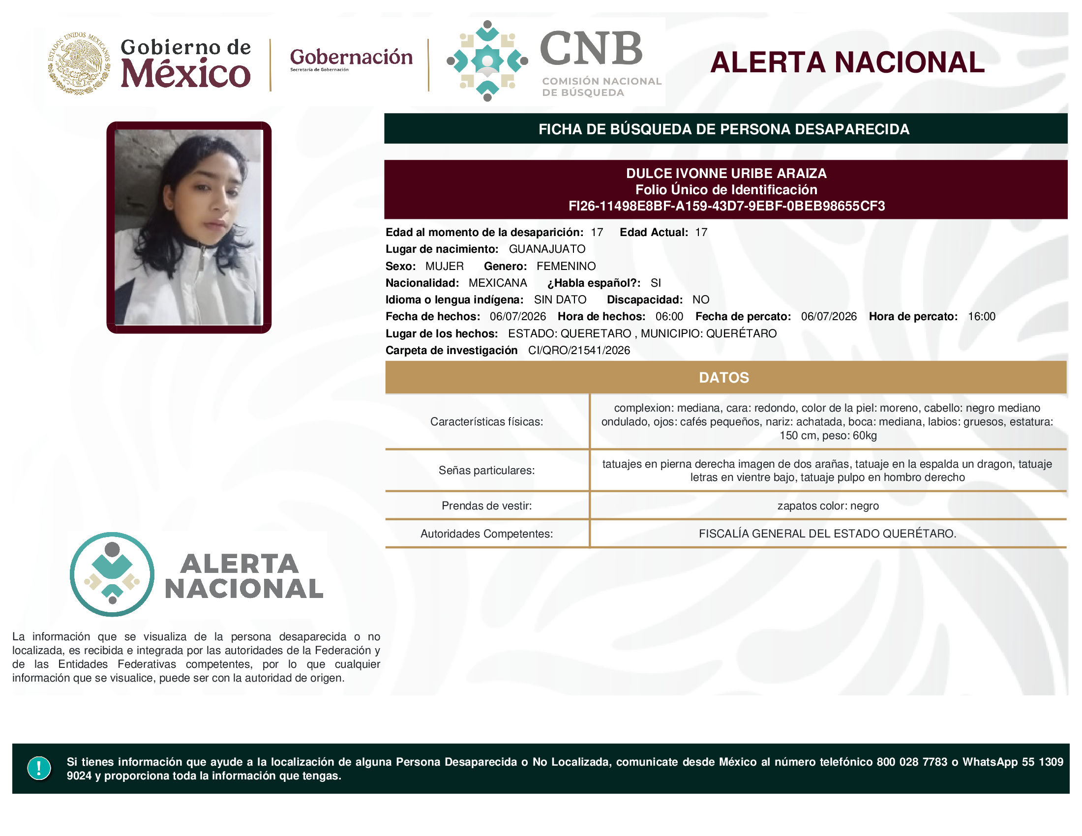 DULCE IVONNE URIBE ARAIZA