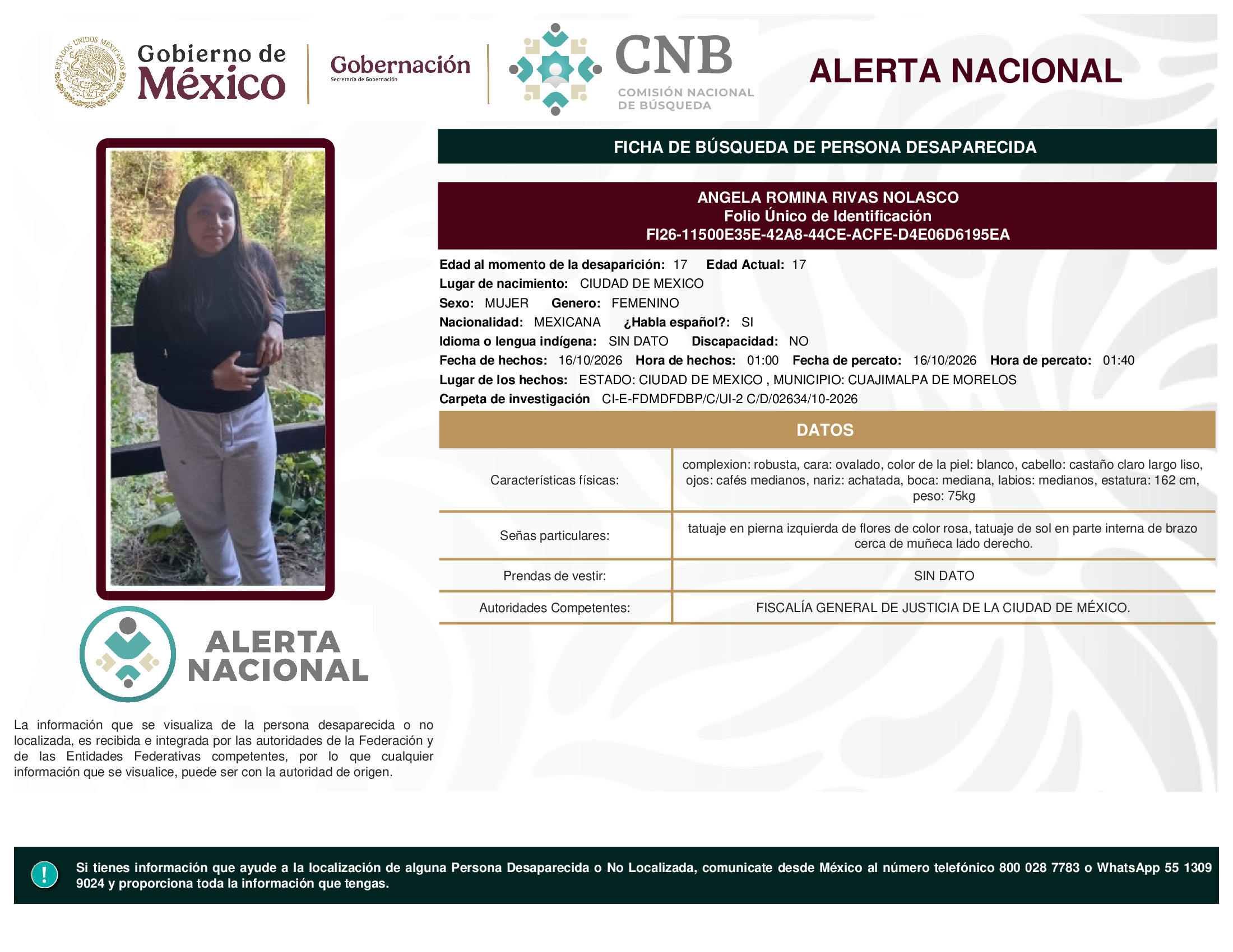 ANGELA ROMINA RIVAS NOLASCO