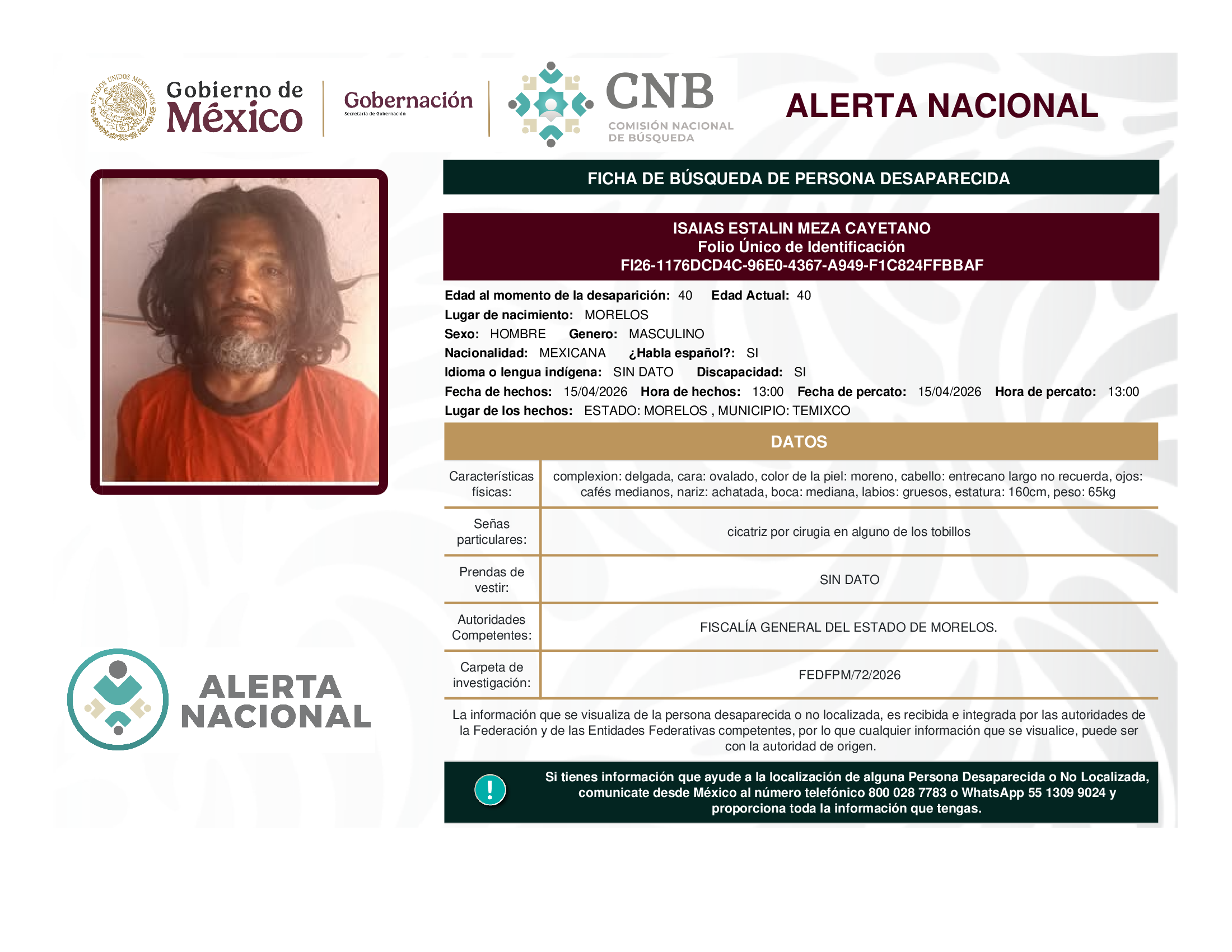 ISAIAS ESTALIN MEZA CAYETANO