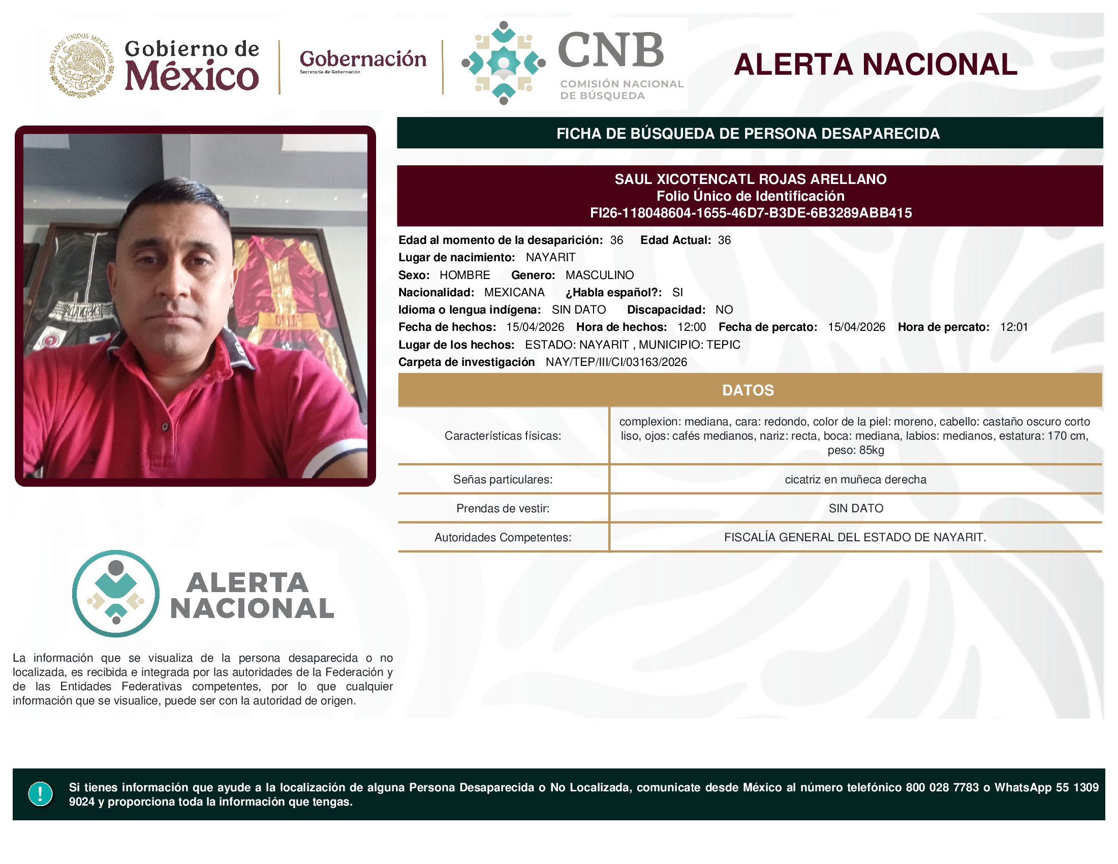 SAUL XICOTENCATL ROJAS ARELLANO