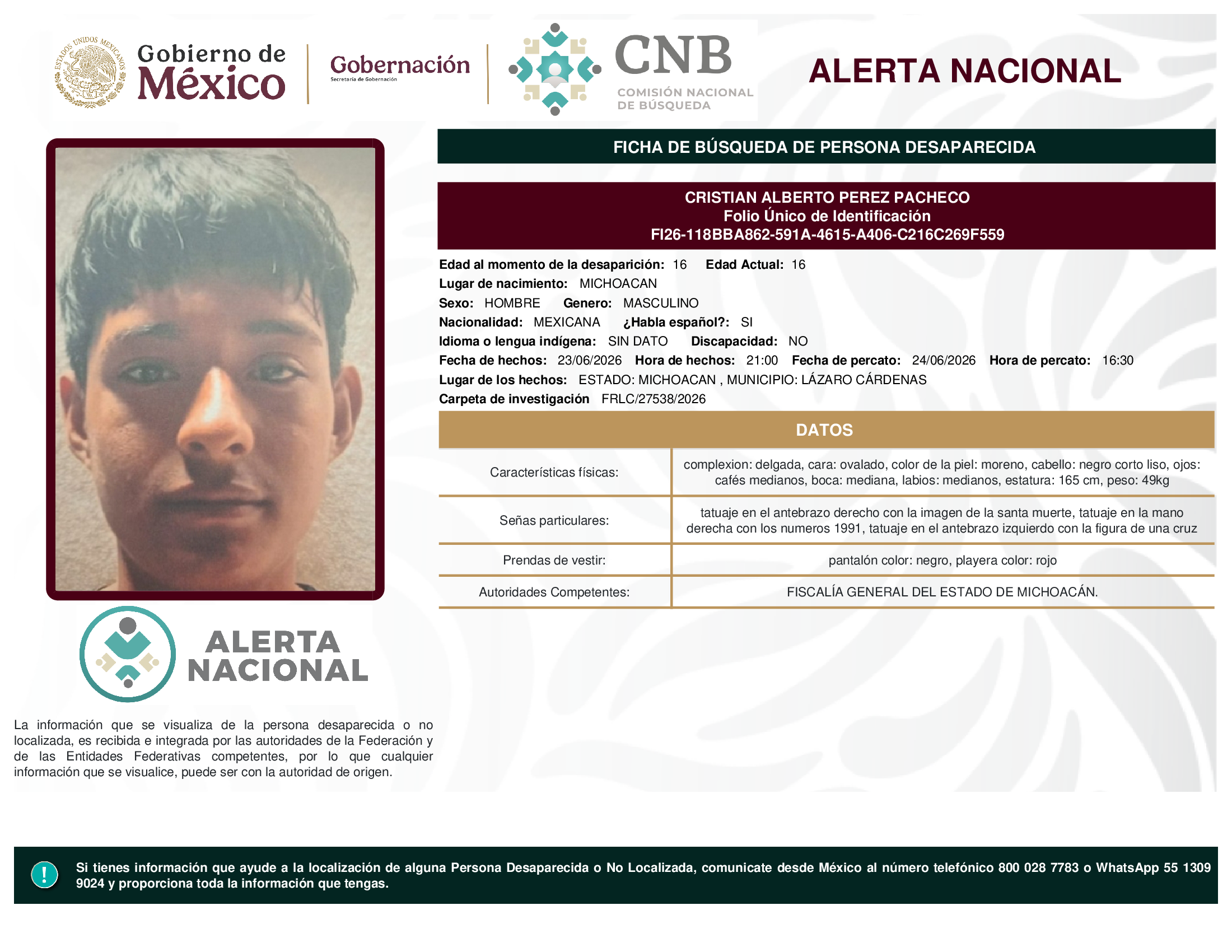 CRISTIAN ALBERTO PEREZ PACHECO