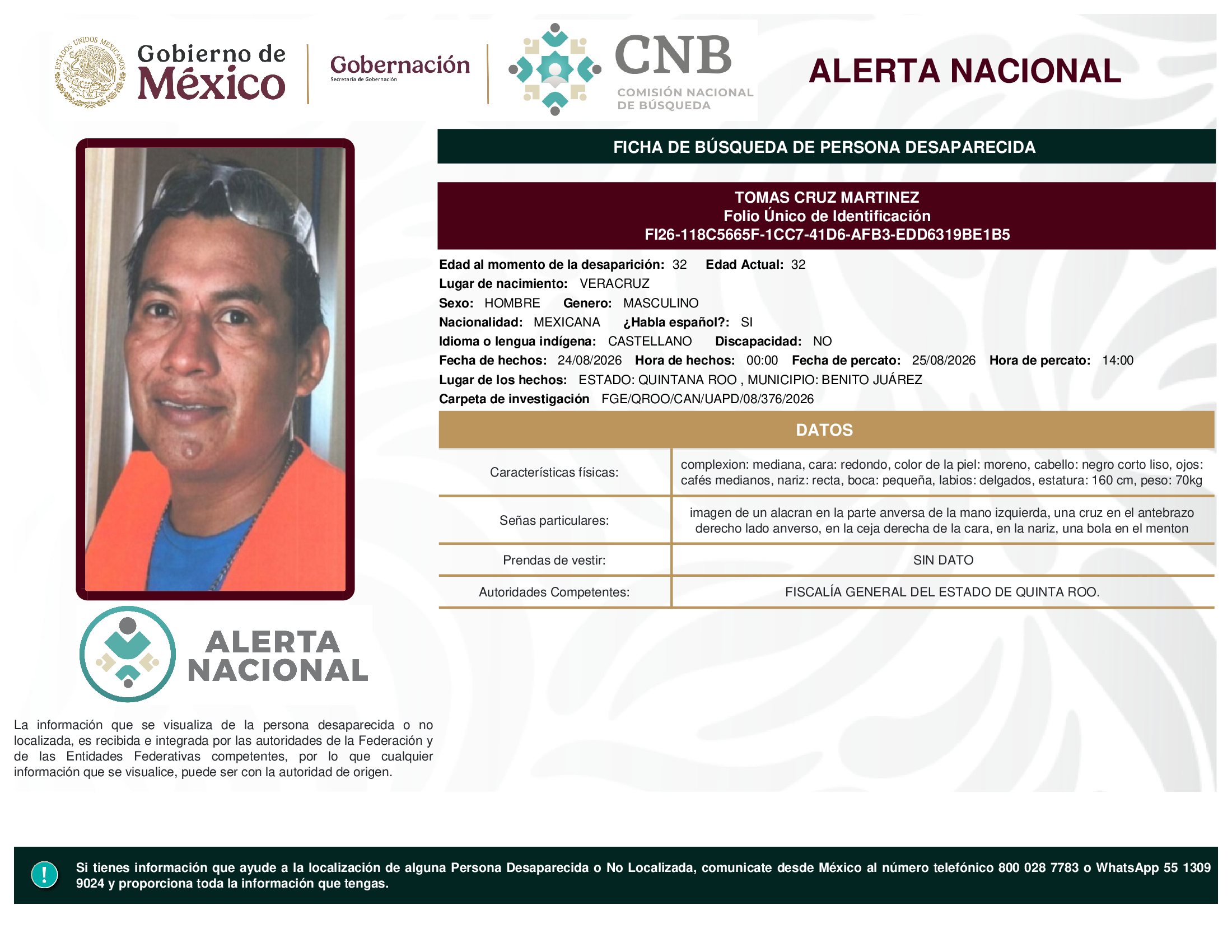 TOMAS CRUZ MARTINEZ