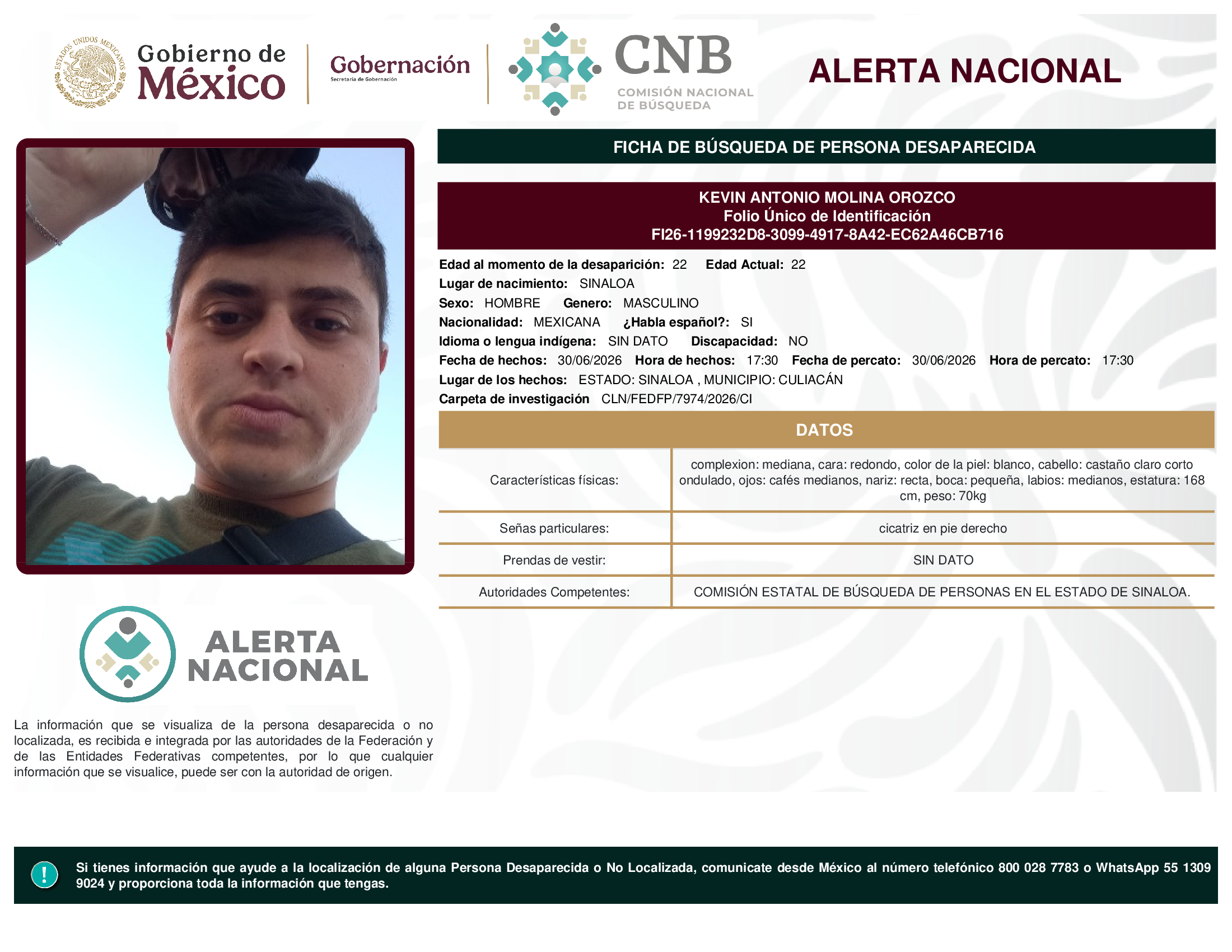 KEVIN ANTONIO MOLINA OROZCO