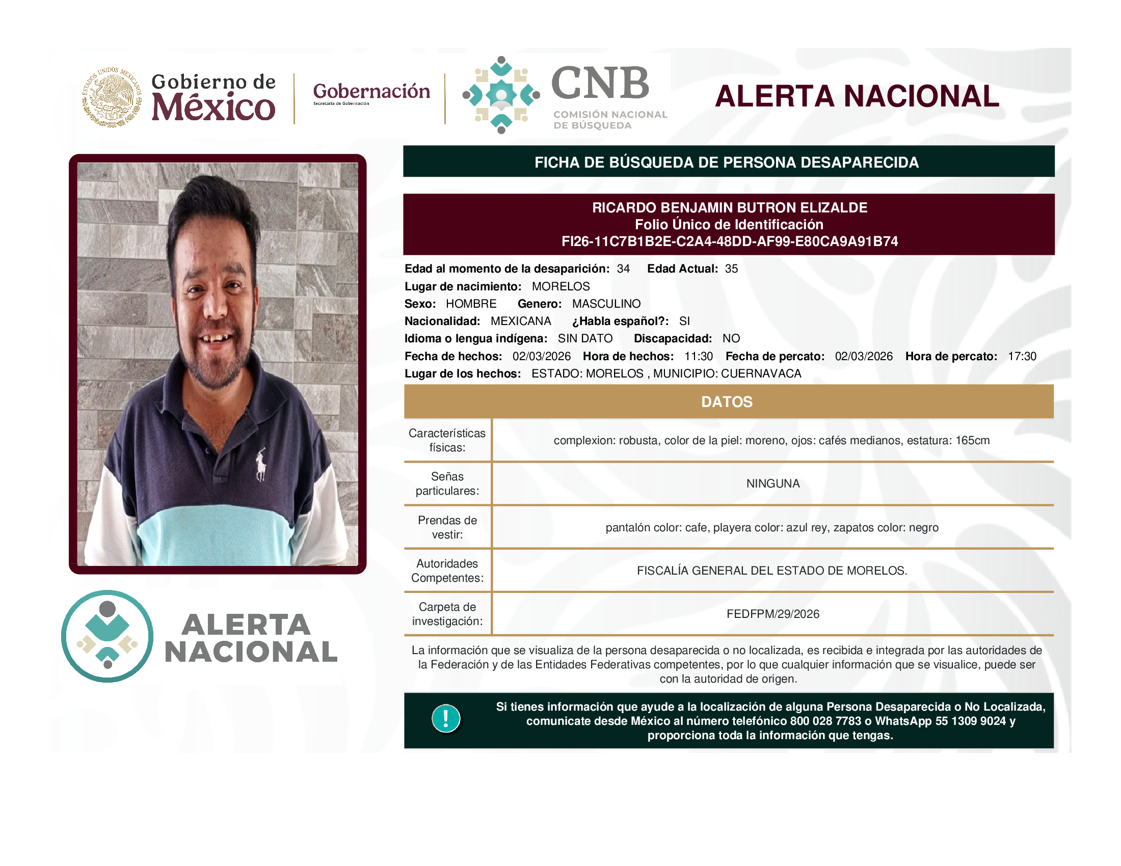 RICARDO BENJAMIN BUTRON ELIZALDE