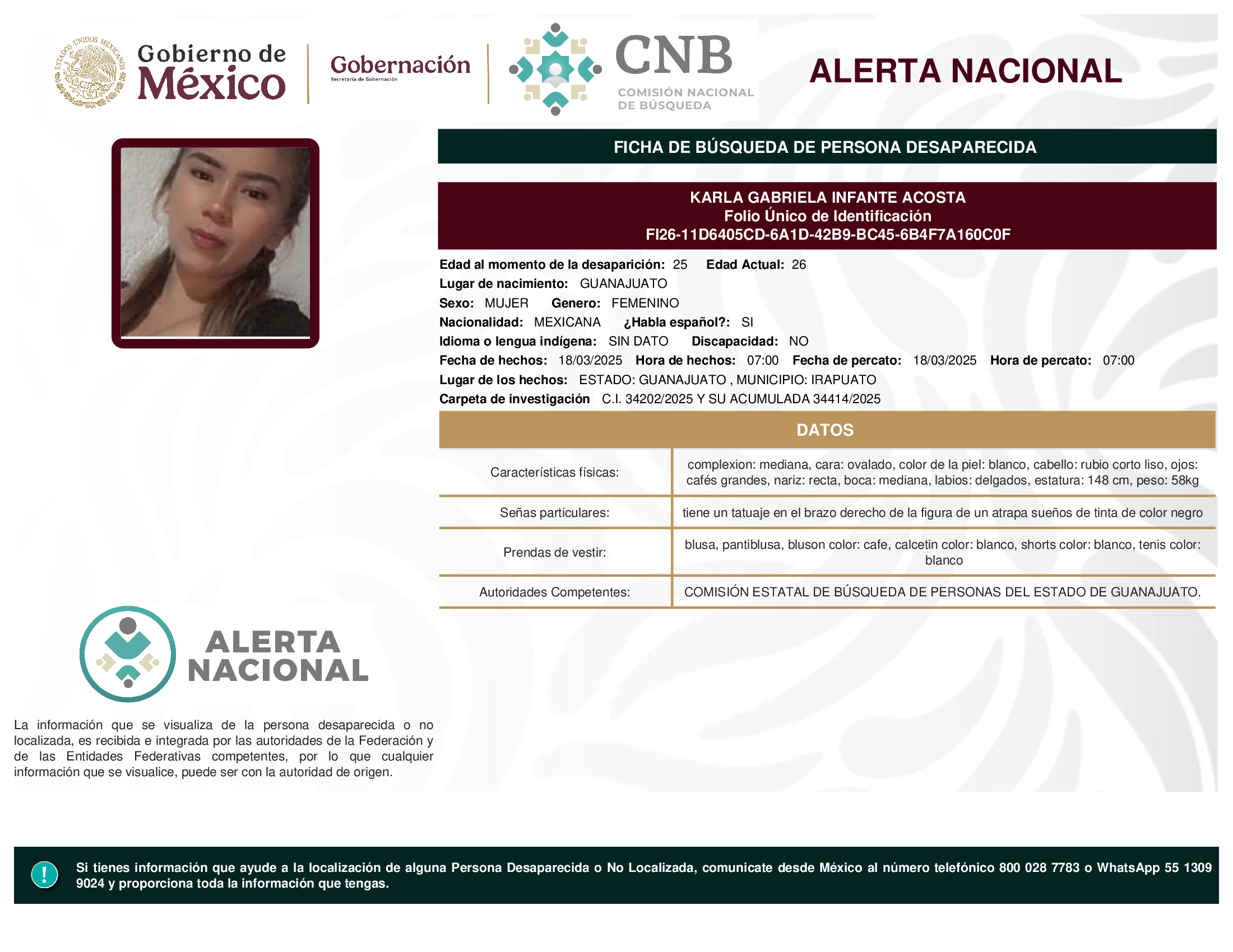 KARLA GABRIELA INFANTE ACOSTA