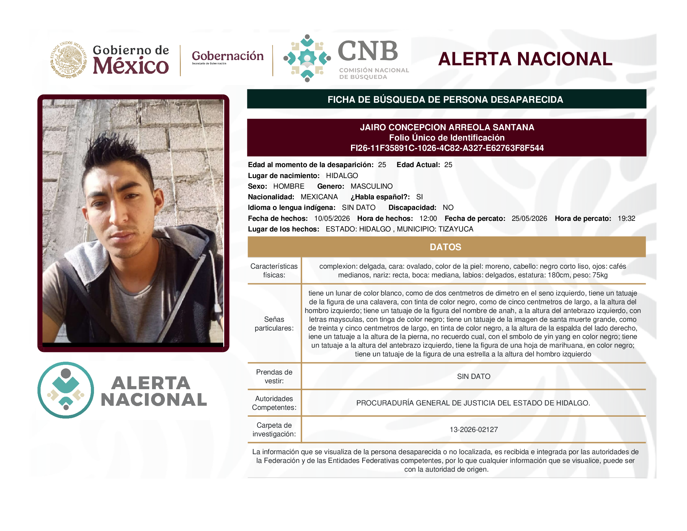JAIRO CONCEPCION ARREOLA SANTANA