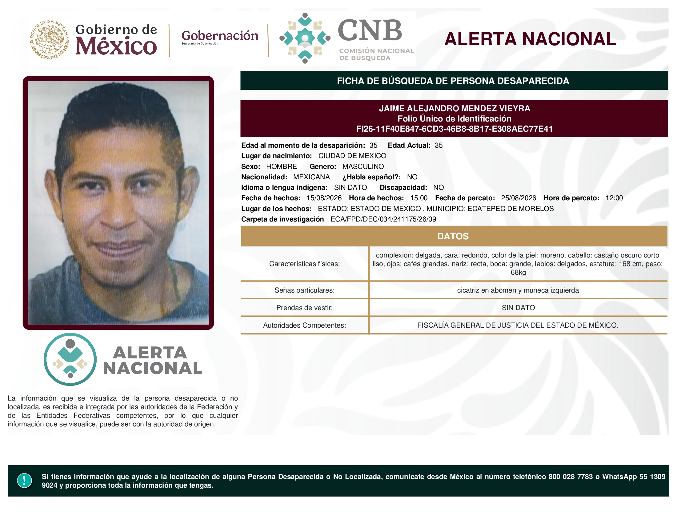 JAIME ALEJANDRO MENDEZ VIEYRA