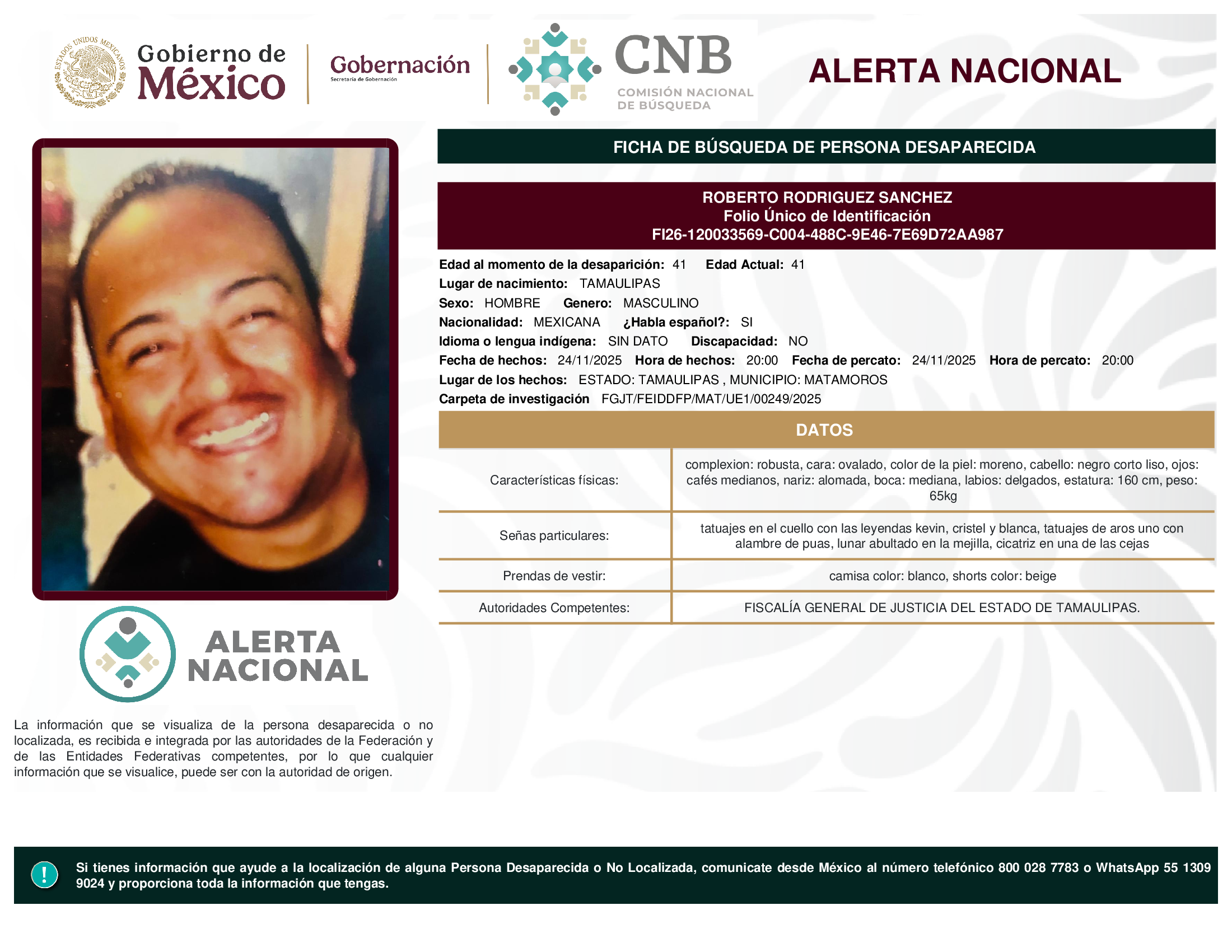 ROBERTO RODRIGUEZ SANCHEZ