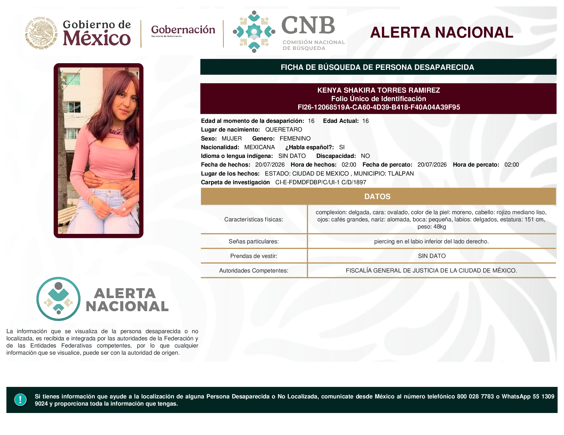 KENYA SHAKIRA TORRES RAMIREZ