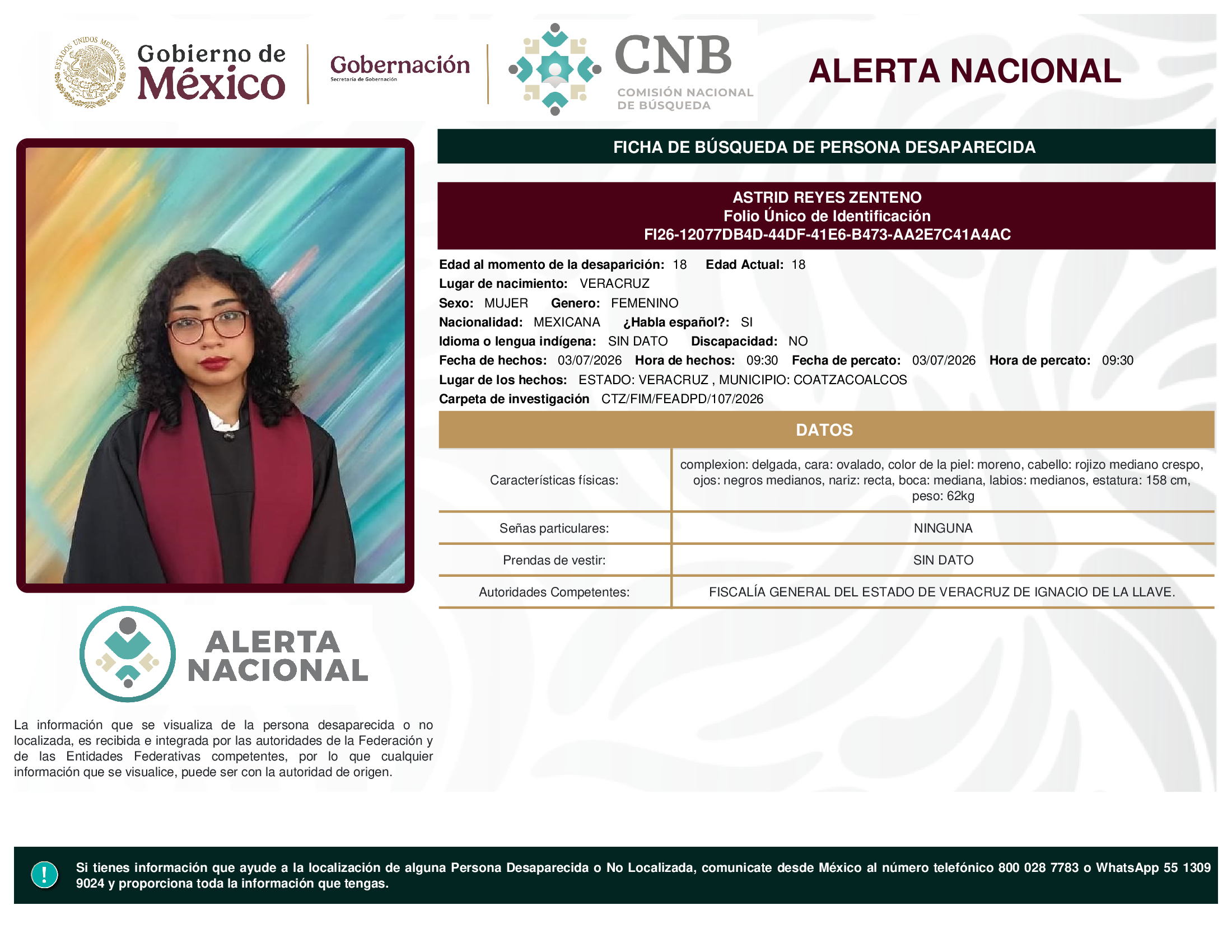 ASTRID REYES ZENTENO