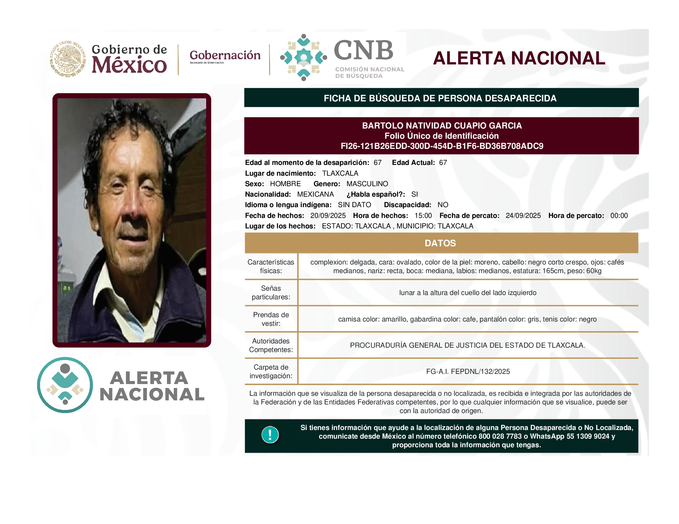 BARTOLO NATIVIDAD CUAPIO GARCIA