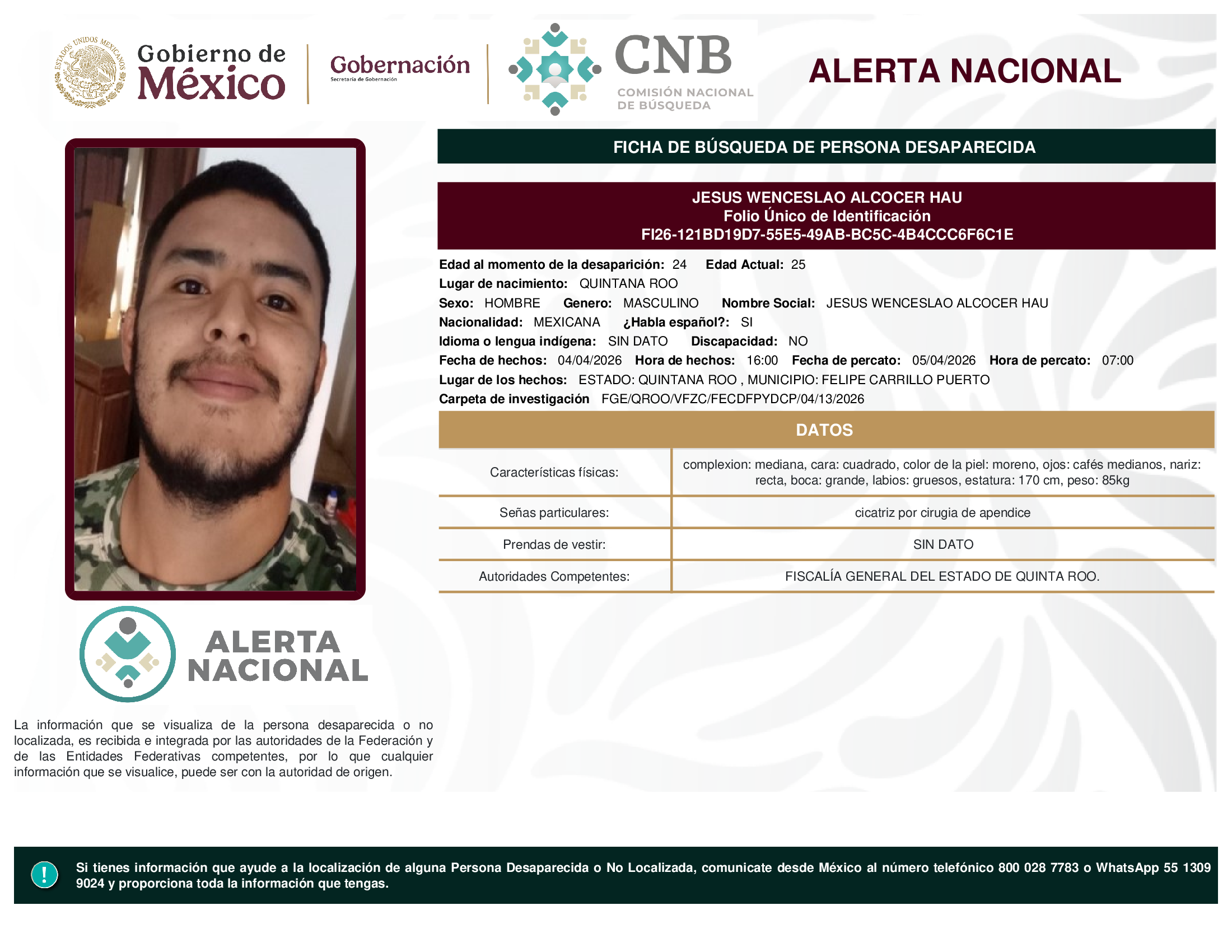 JESUS WENCESLAO ALCOCER HAU