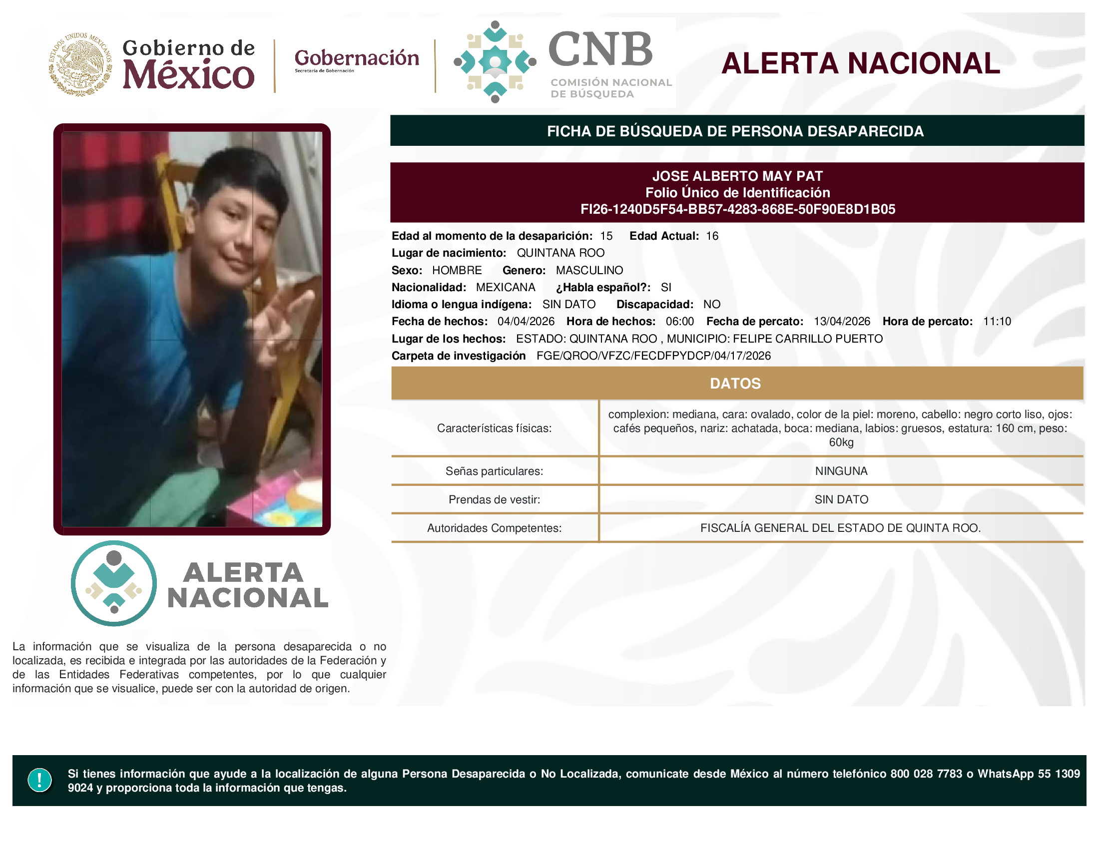 JOSE ALBERTO MAY PAT