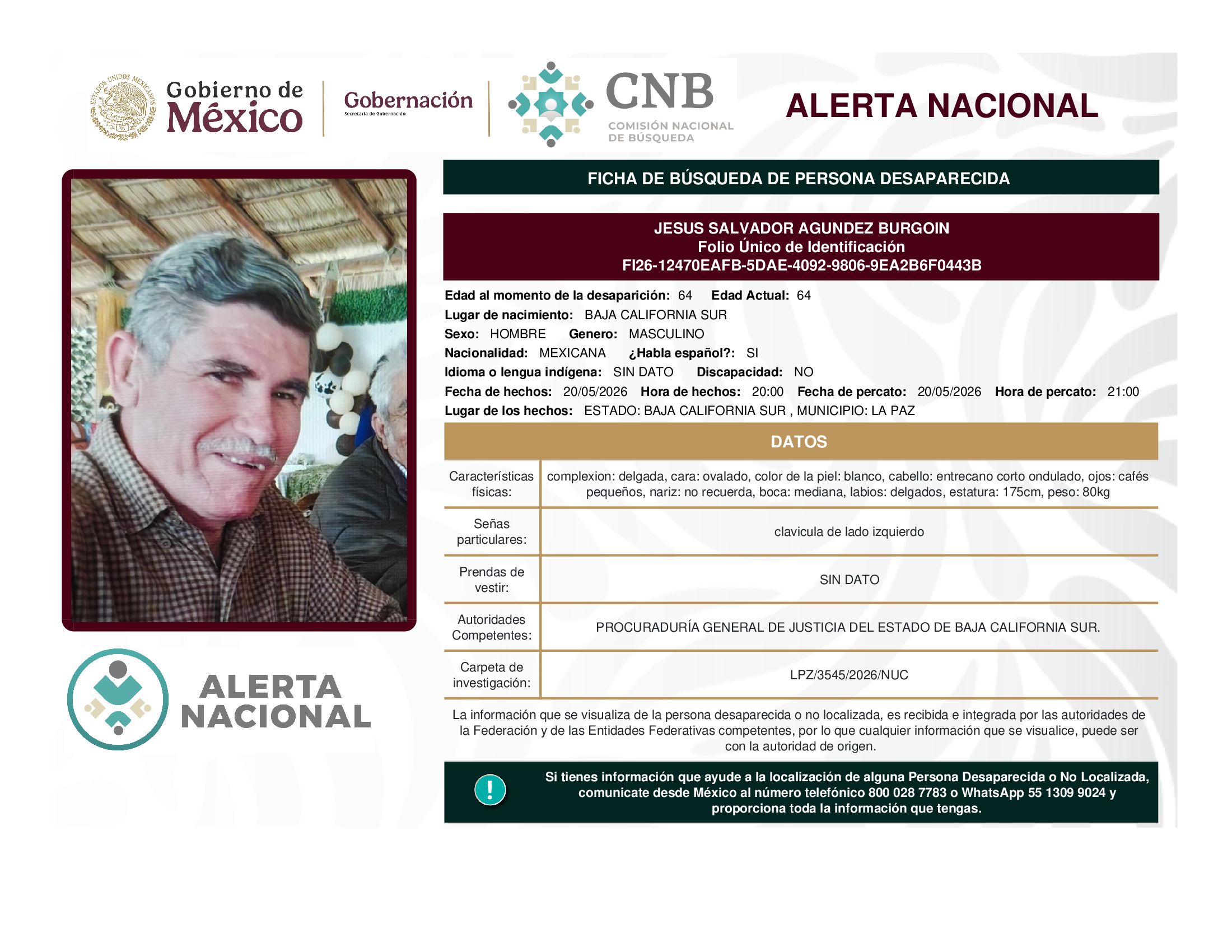 JESUS SALVADOR AGUNDEZ BURGOIN