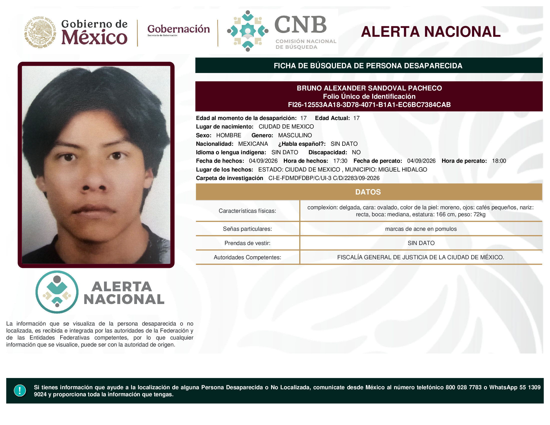 BRUNO ALEXANDER SANDOVAL PACHECO