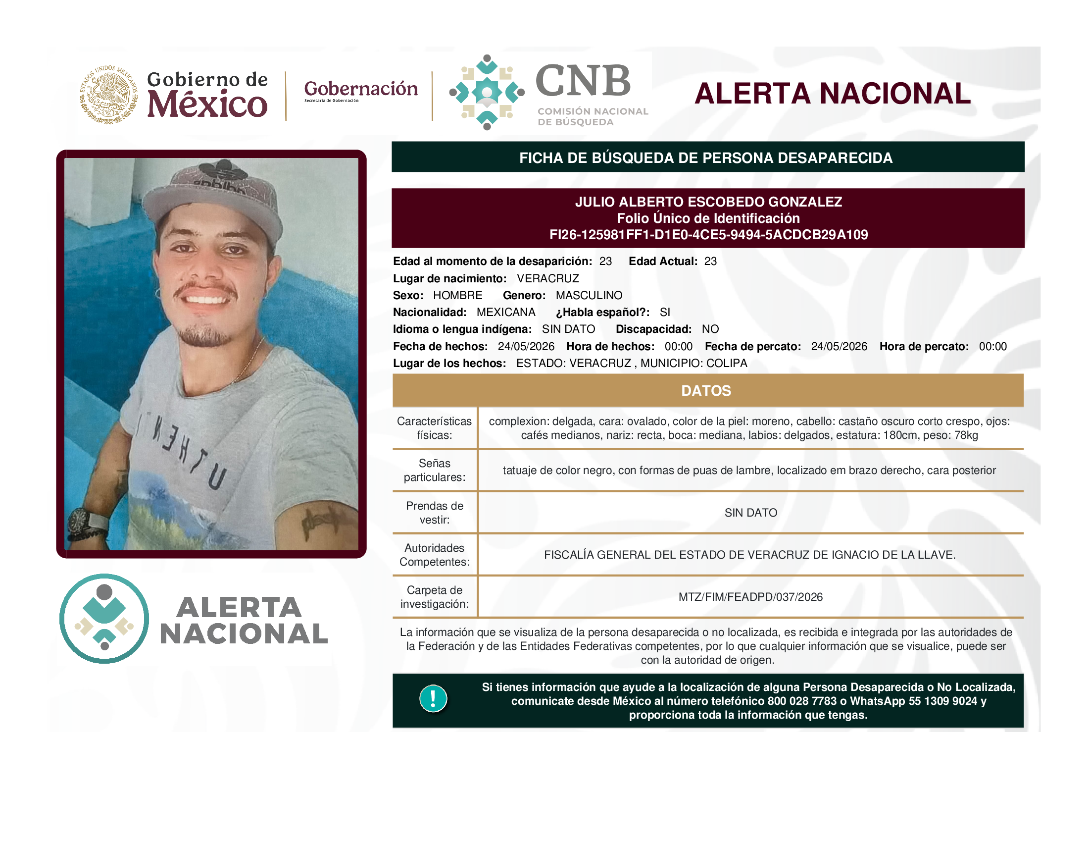JULIO ALBERTO ESCOBEDO GONZALEZ